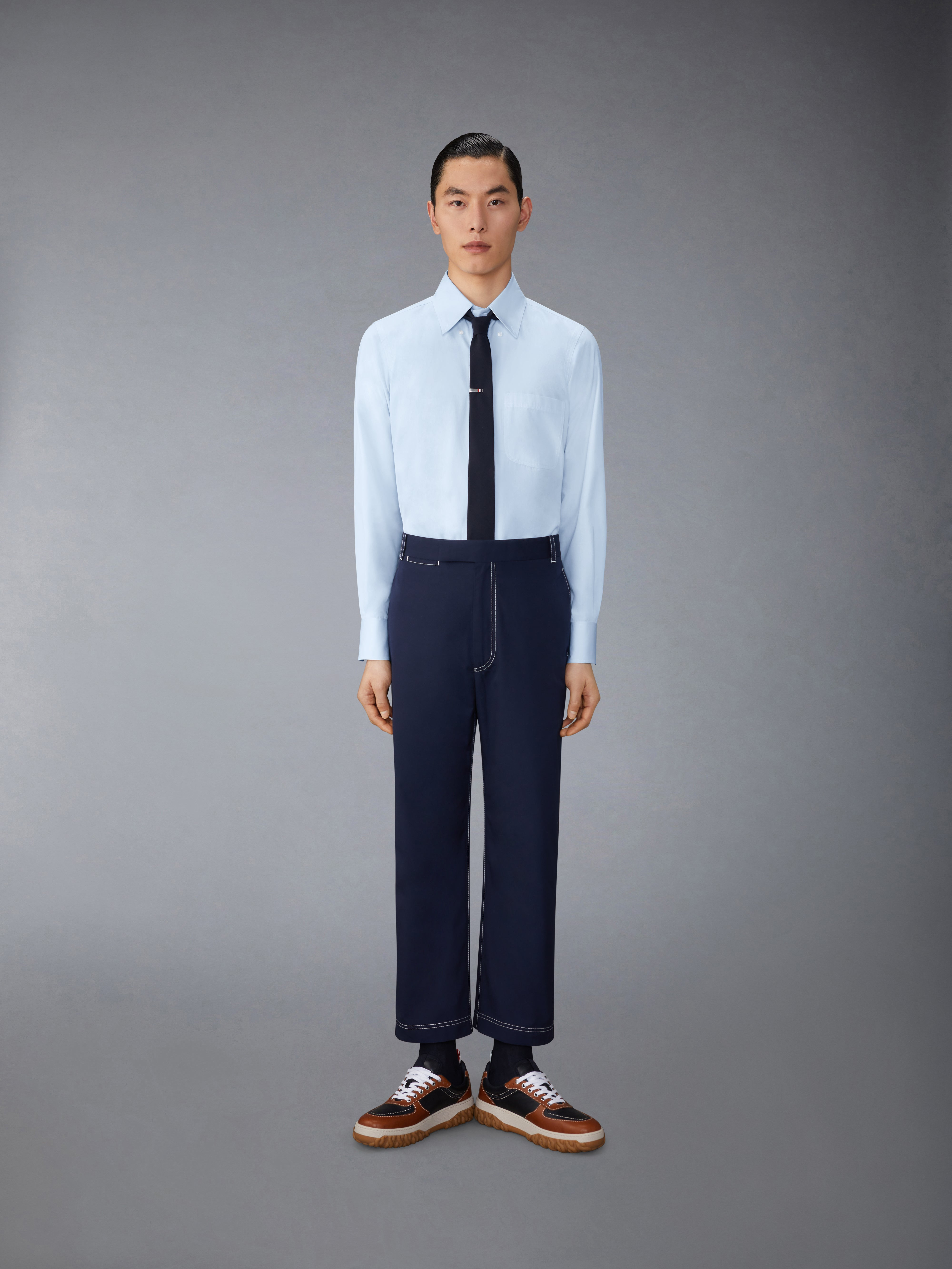 pointed-collar cotton shirt - 5