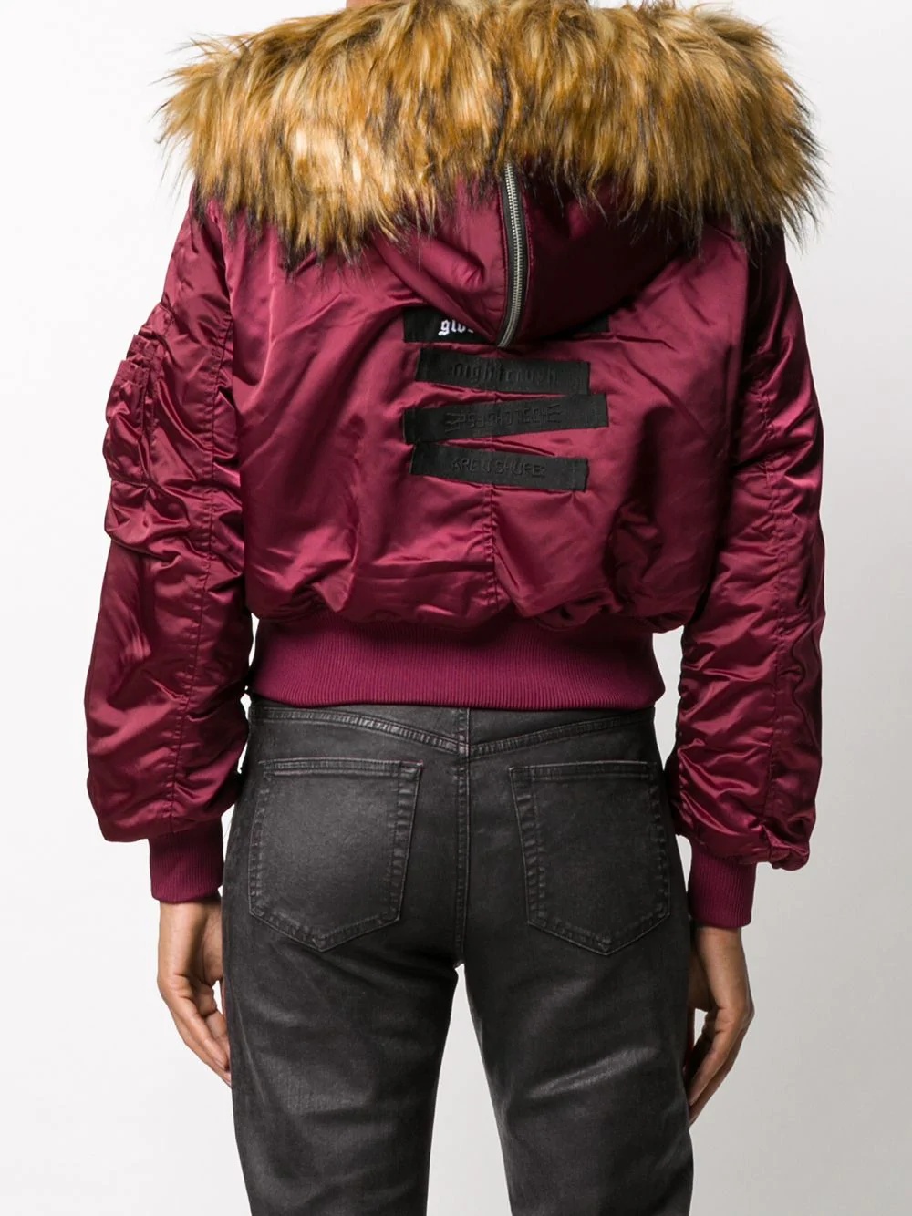 fur-trimmed puffer jacket - 4