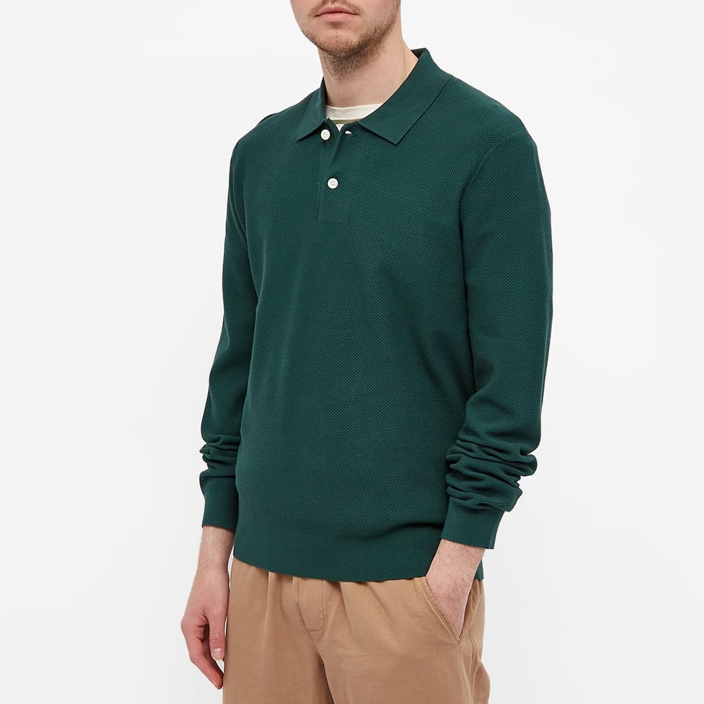 A.P.C. Kyle Knit Long Sleeve Polo - 4