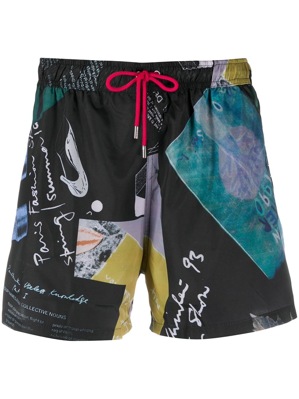 abstract print swimming shorts - 1