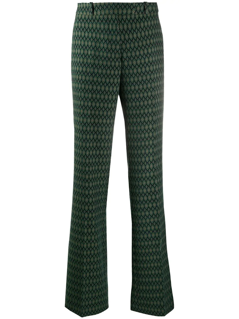 diamond pattern tailored trousers - 1