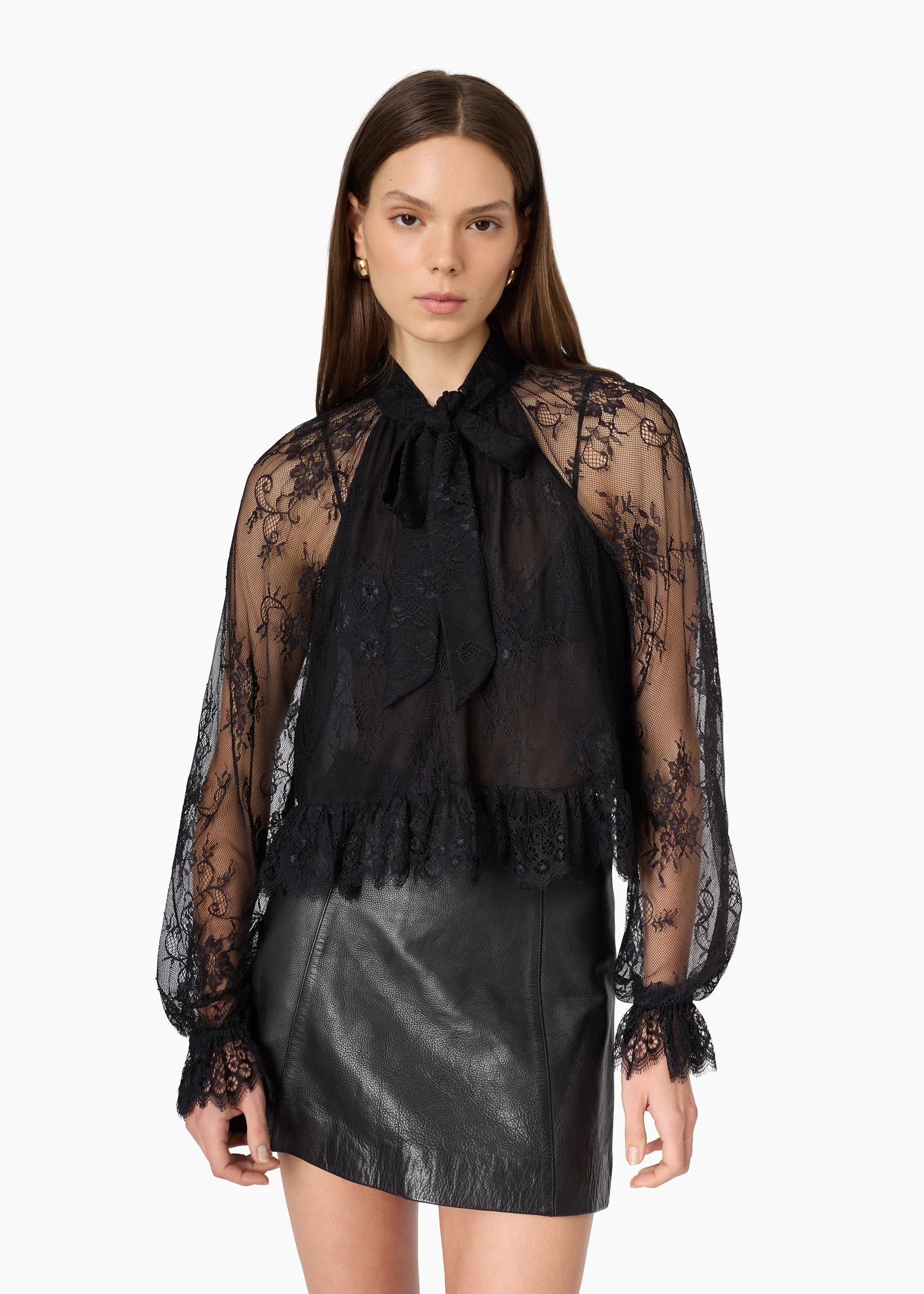 TULLY LACE BLOUSE BLACK - 1