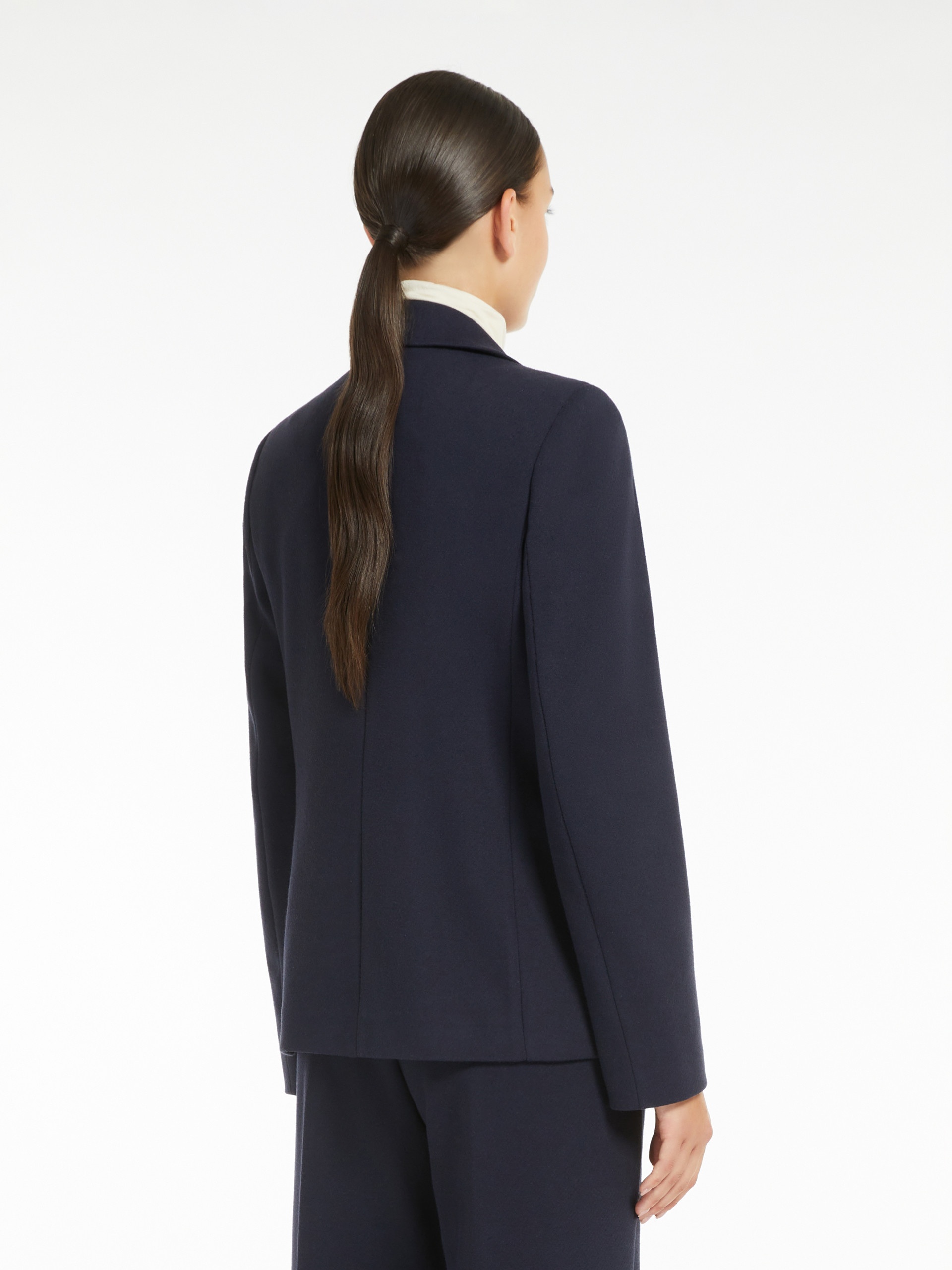 FUNGHI Double-breasted jacquard jersey blazer - 4