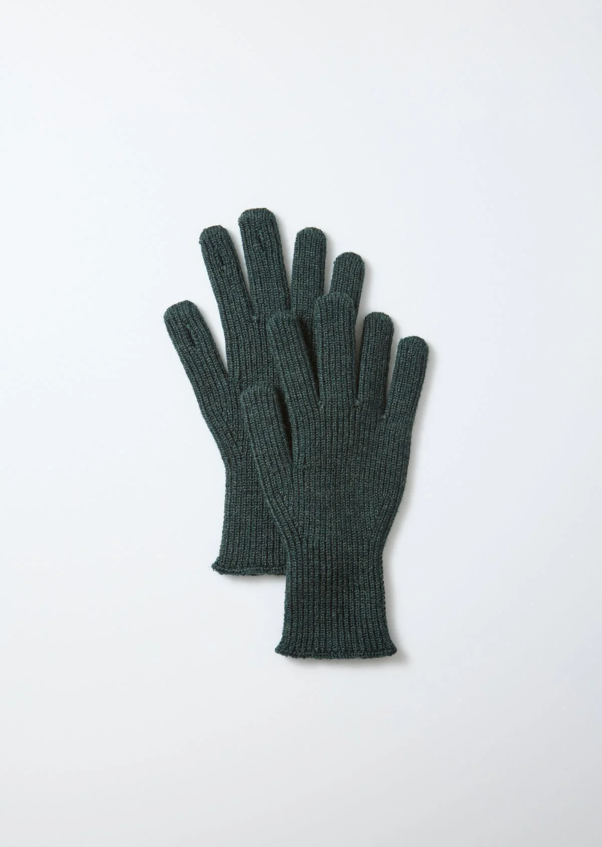 ROT-5181-FGRN ROTOTO - WASHABLE MERINO KNIT TOUCH GLOVES - FOREST GREEN - 1