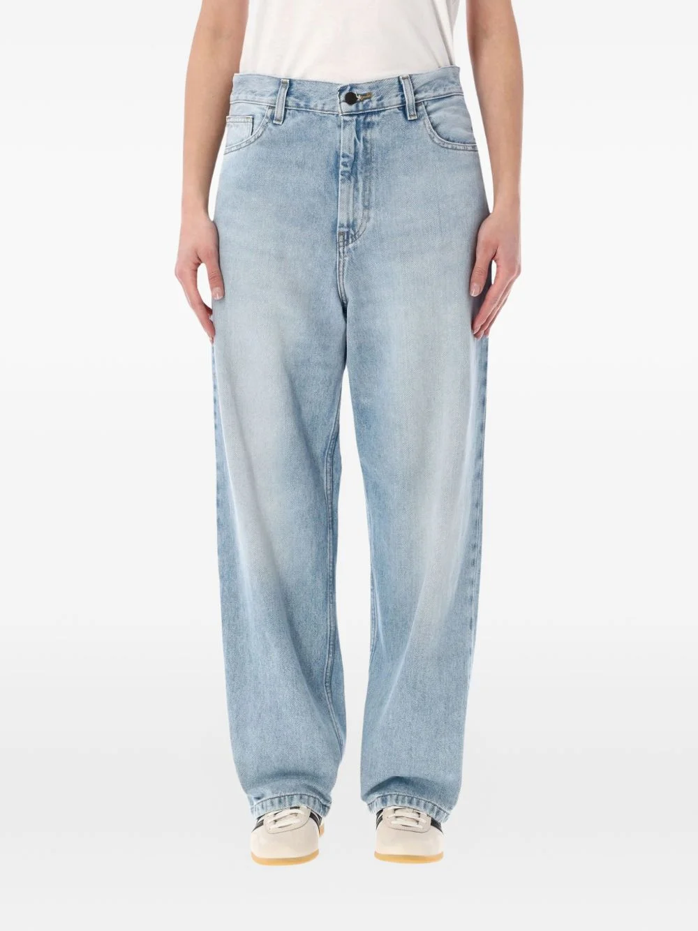 logo-patch straight-leg jeans - 1