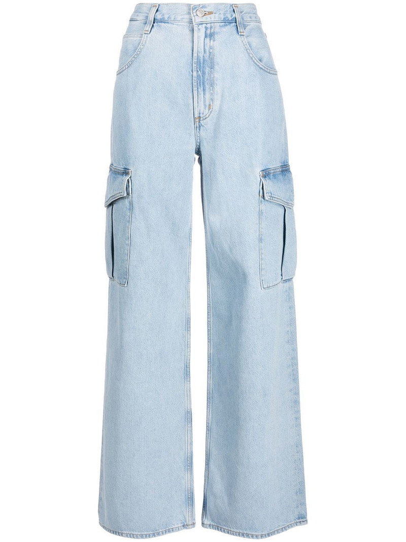 wide-leg stonewashed jeans 1