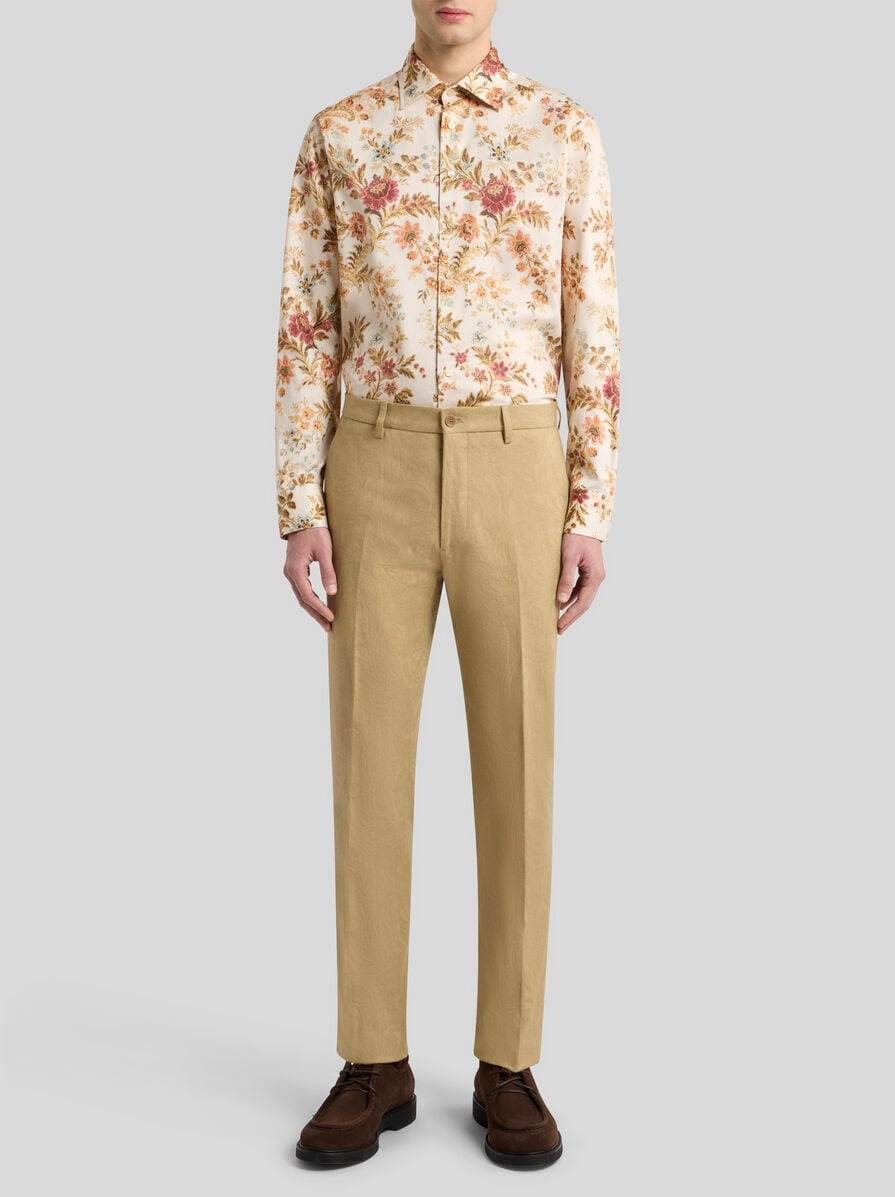 COTTON JACQUARD TROUSERS - 4