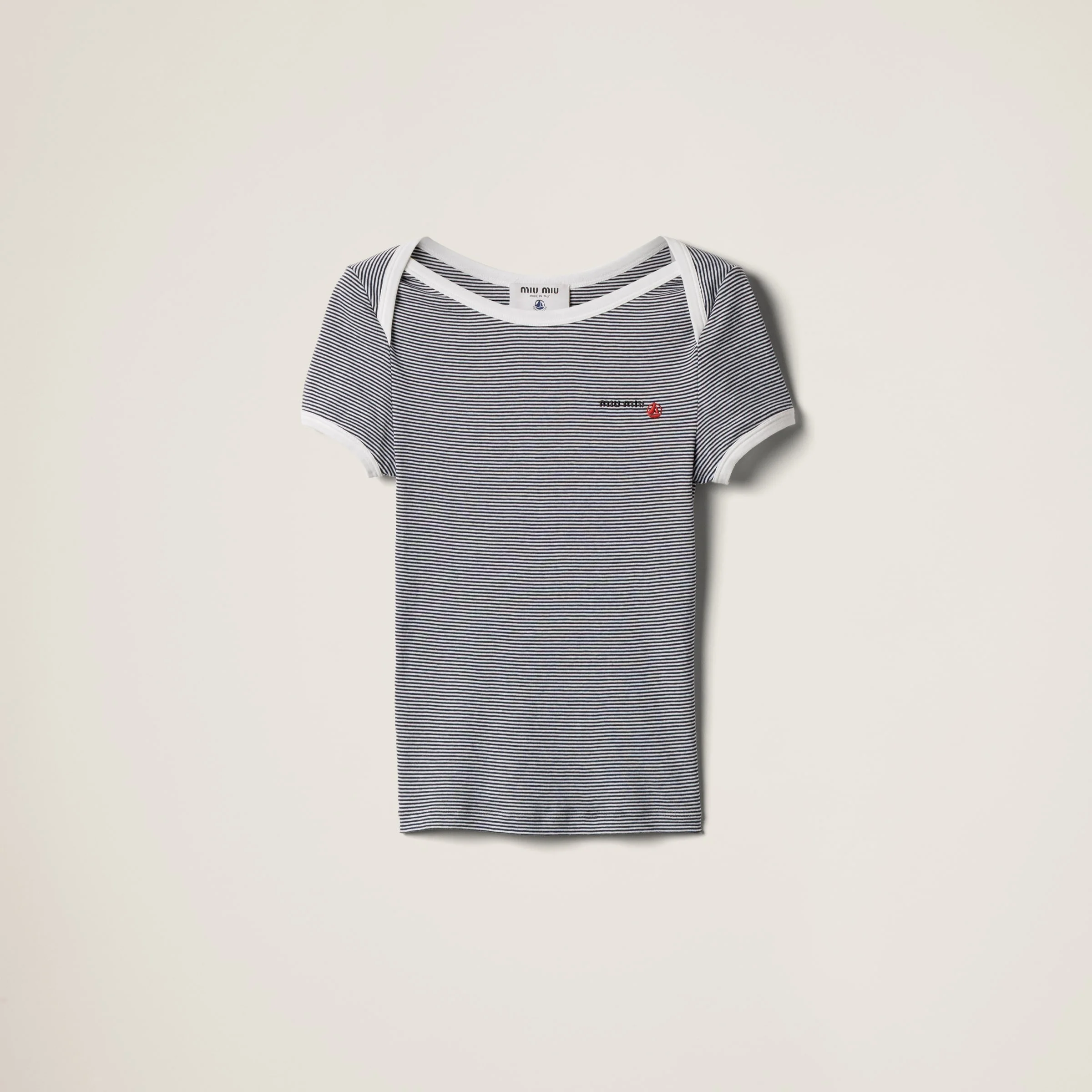 Petit Bateau X Miu Miu ribbed jersey t-shirt - 1