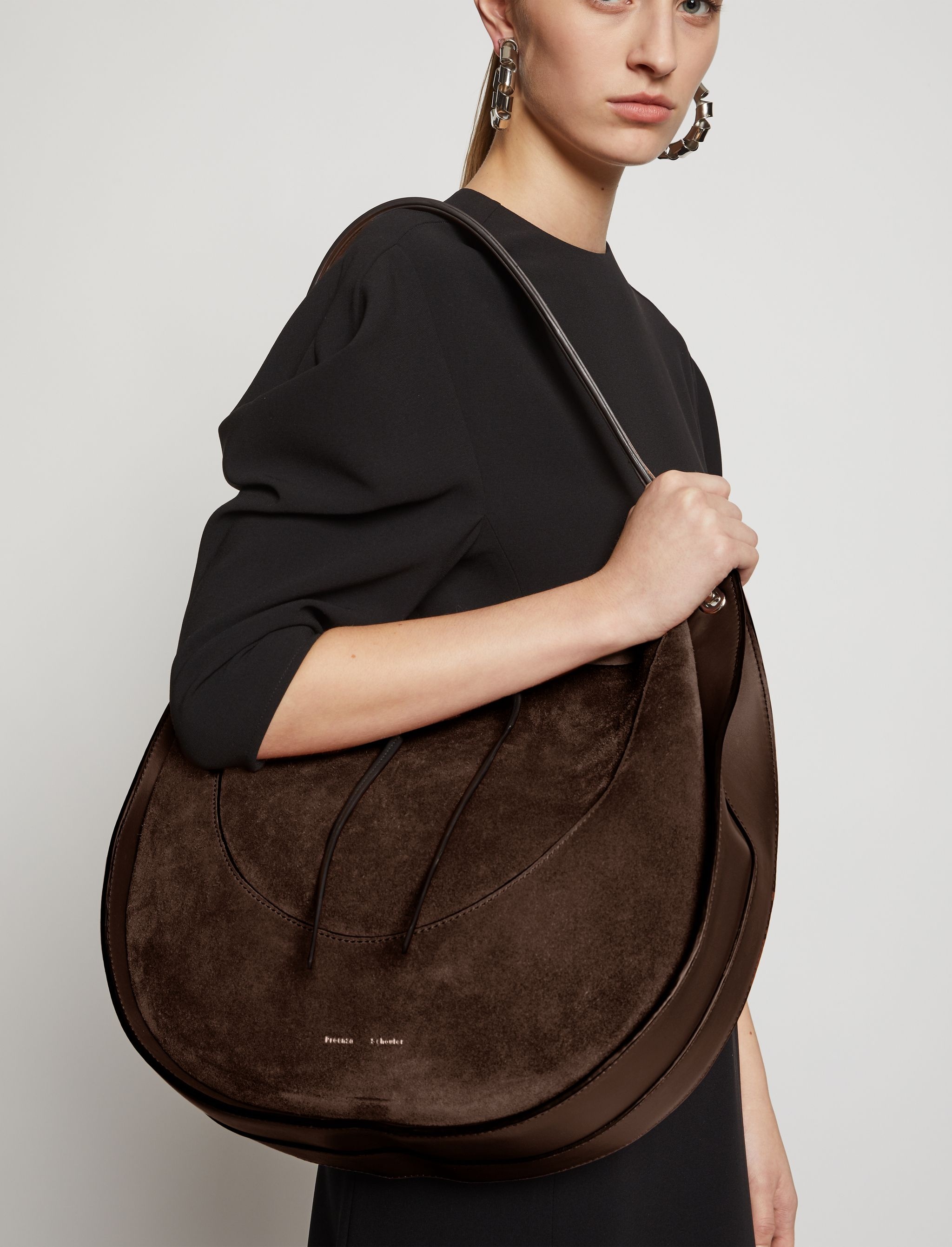 large Arch suede shoulder bag - 6