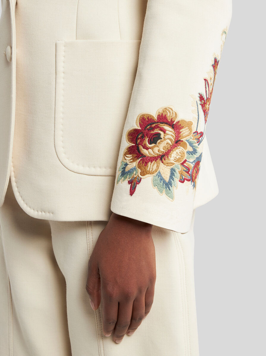 COOL WOOL JACKET WITH EMBROIDERY - 3