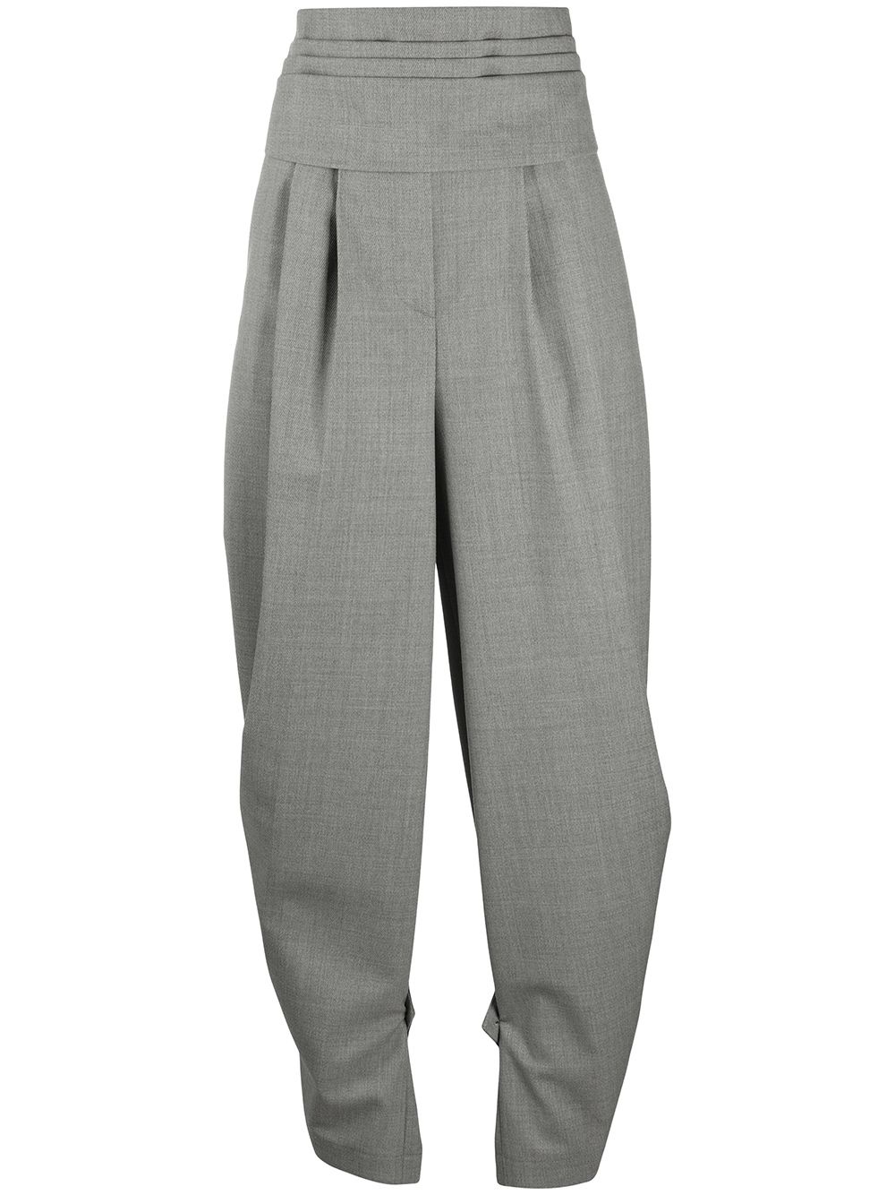 high-waisted pleated trousers - 1