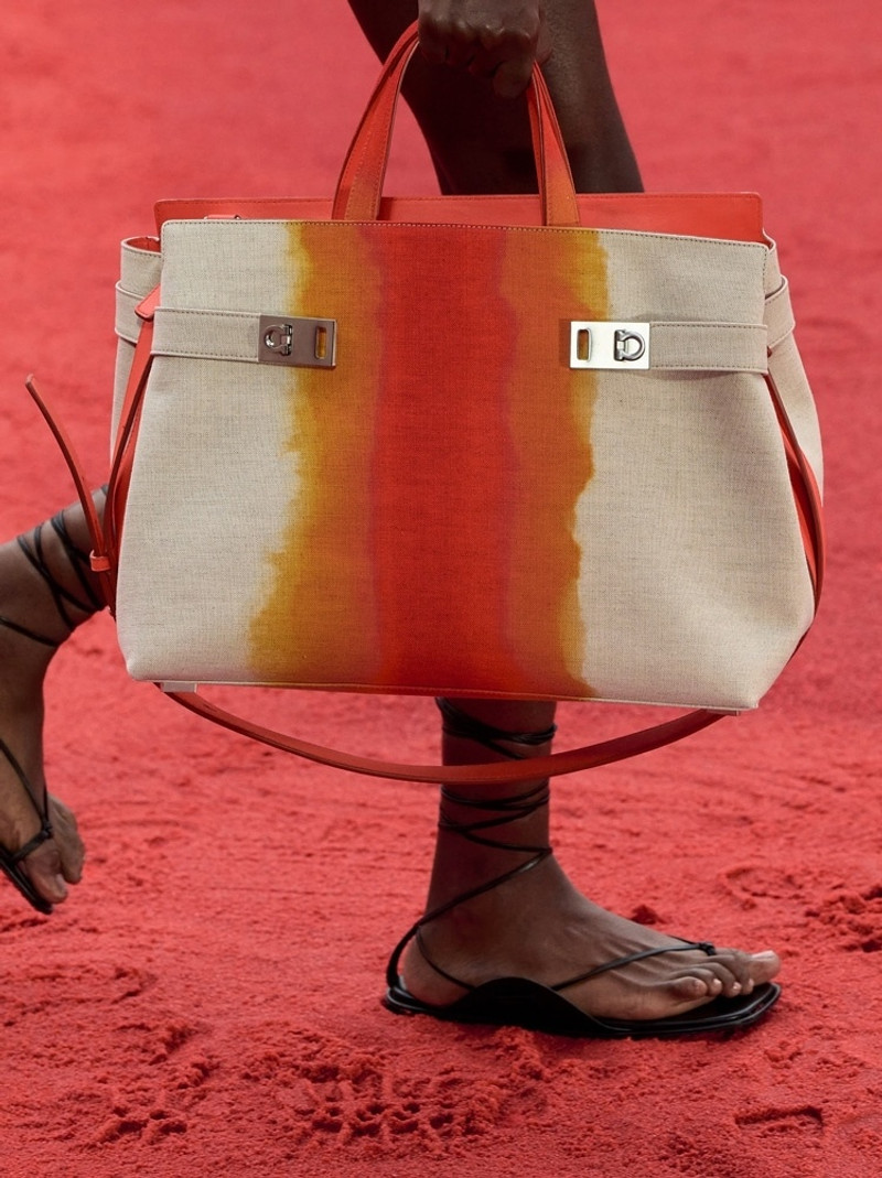 FERRAGAMO CANVAS TOTE BAG WITH AIRBRUSHING outlook