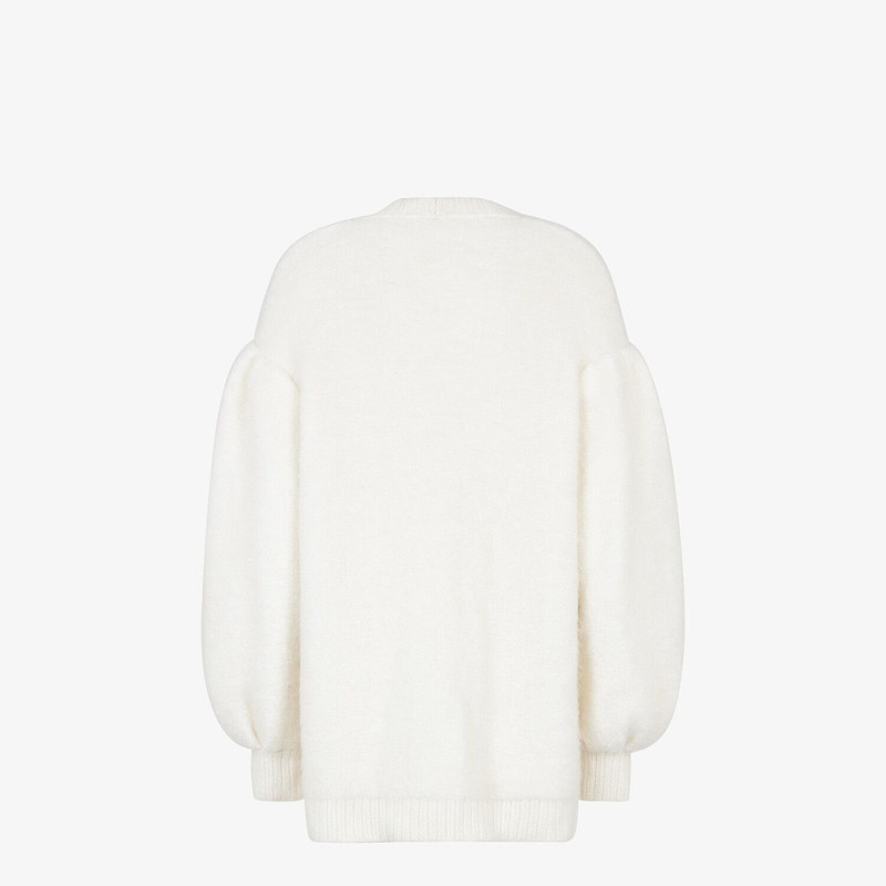 White mohair cardigan 2