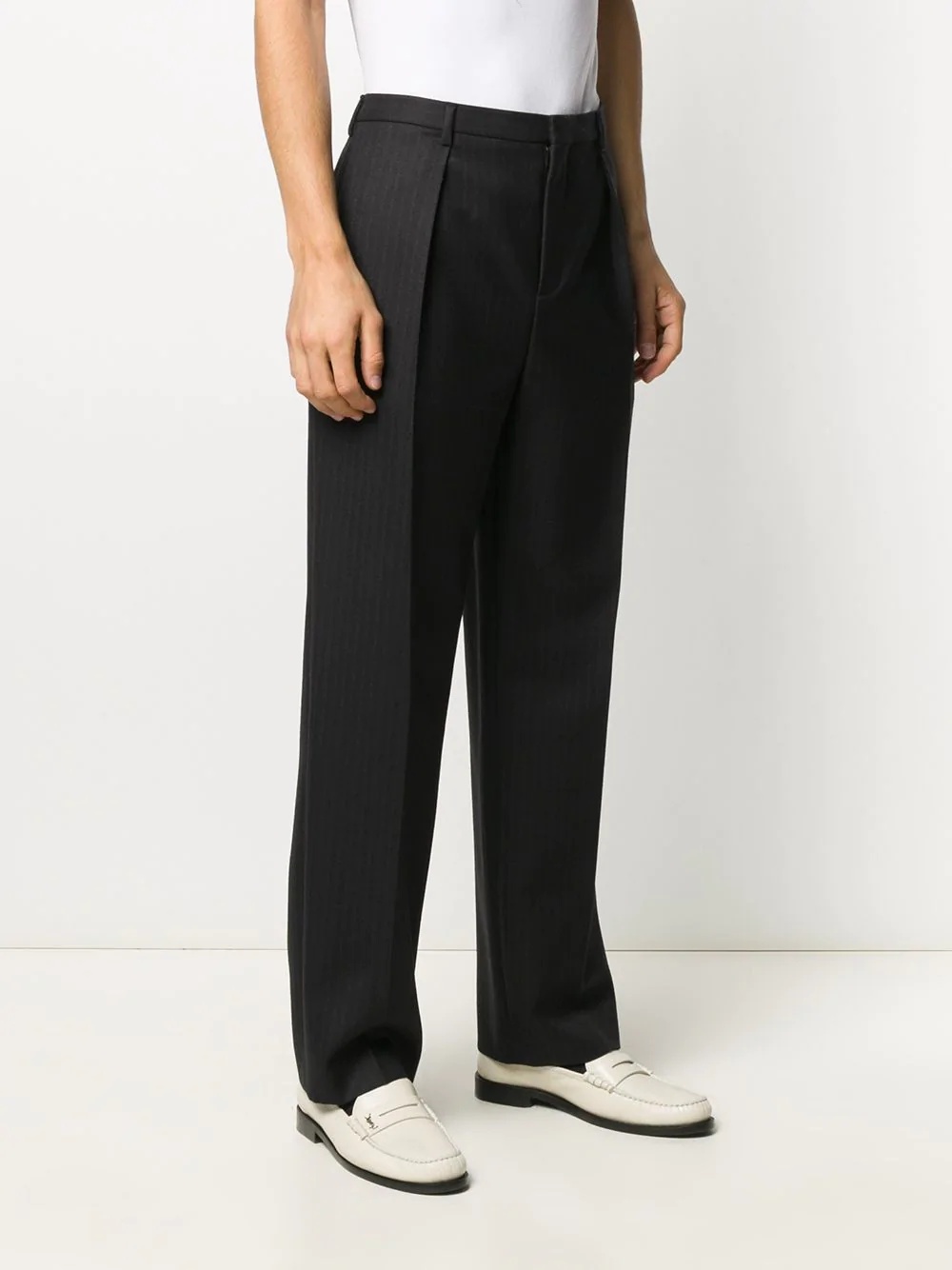 pinstriped tailored trousers - 3