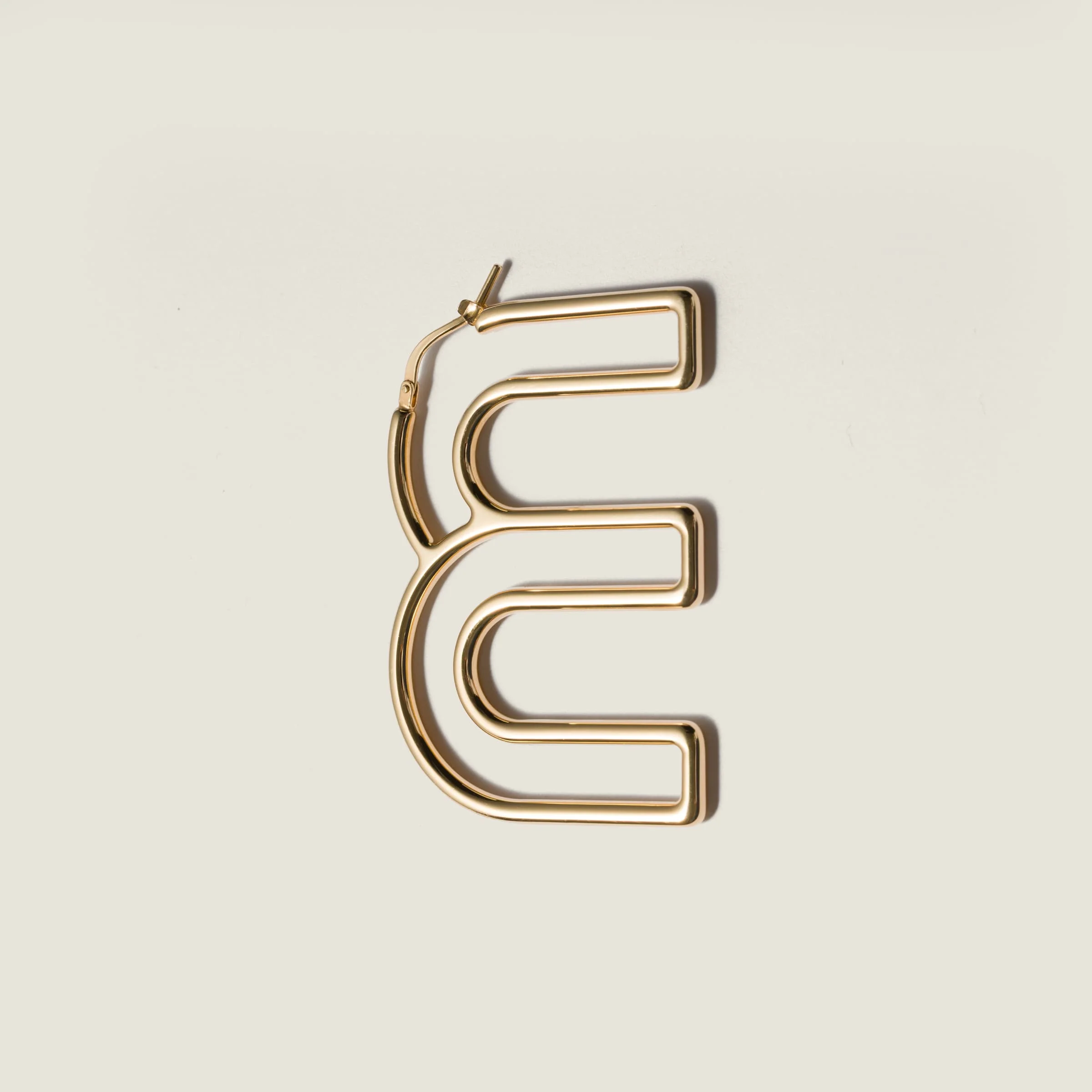 Single metal earring - 1