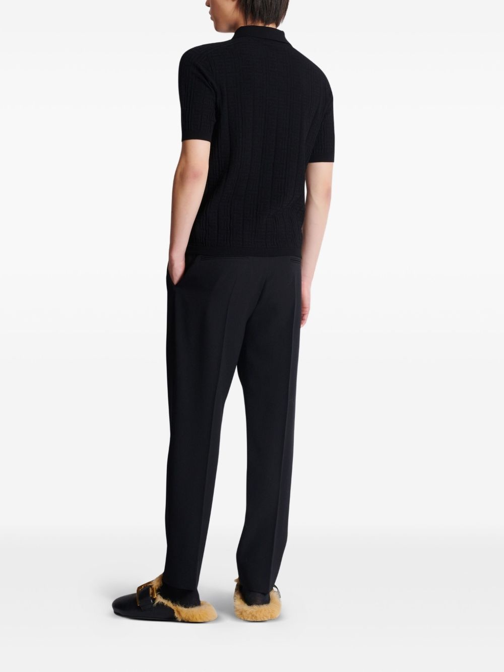 knitted polo shirt - 4
