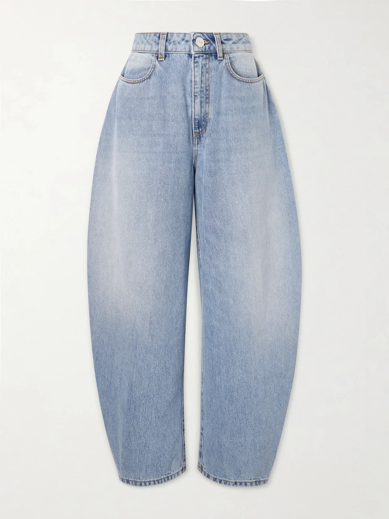 High-rise Barrel-leg Jeans - 1