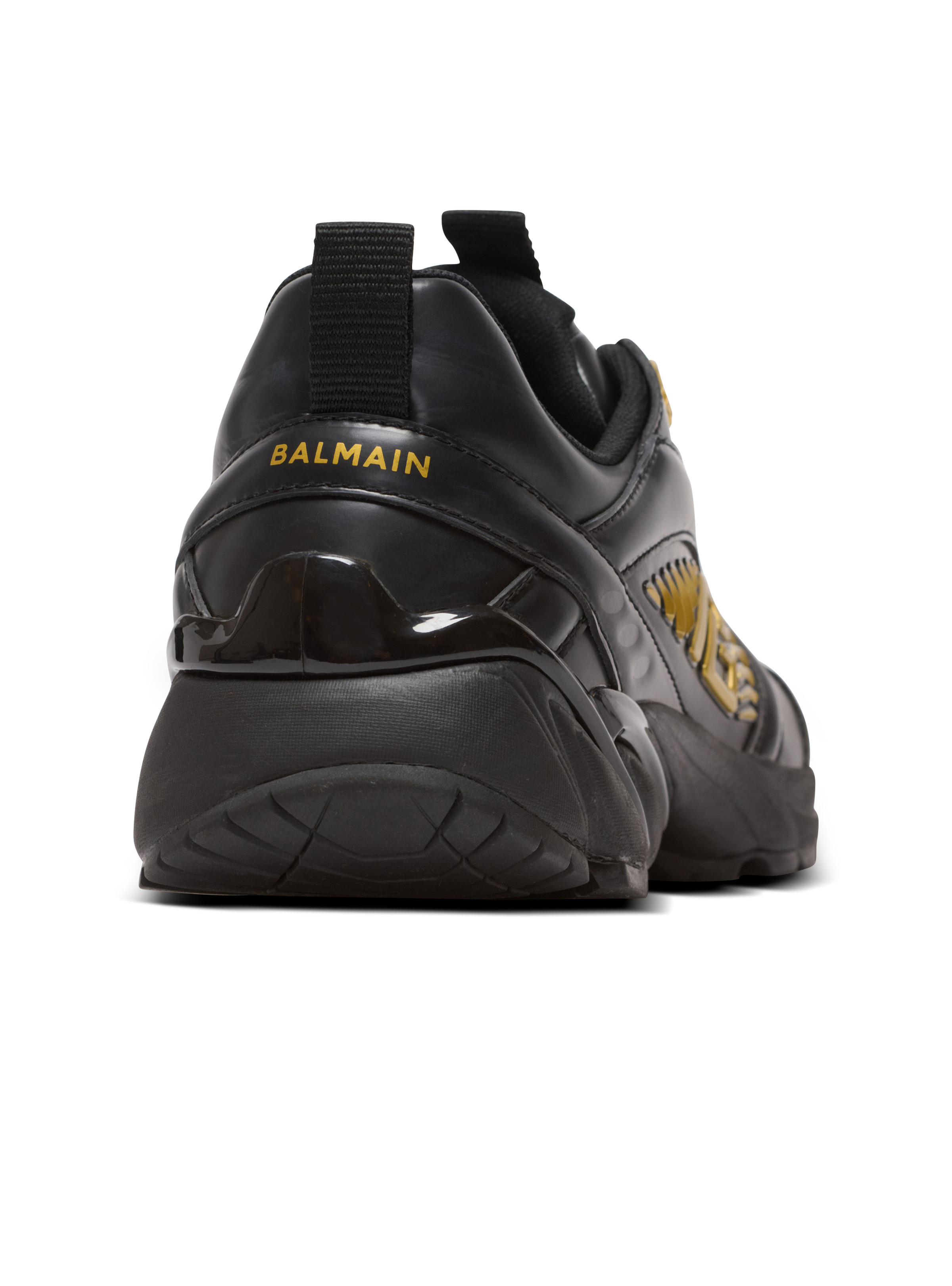 Cosmic Dust glazed leather trainers - 7