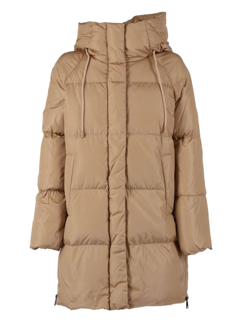 hooded imbottito lungo coat 1
