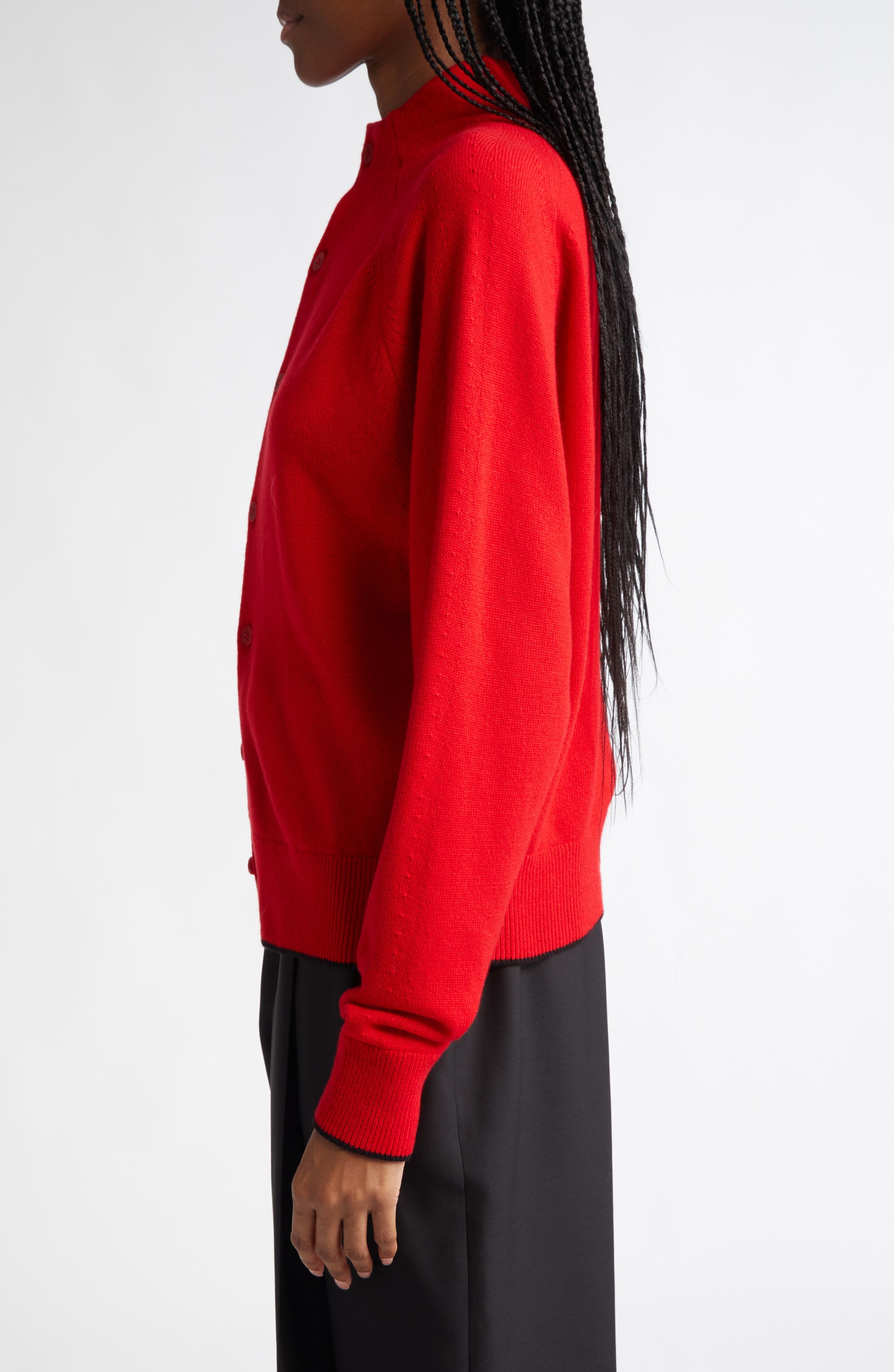 Jacquemus Le Cardigan Cashmere Cardigan in Red at Nordstrom - 4