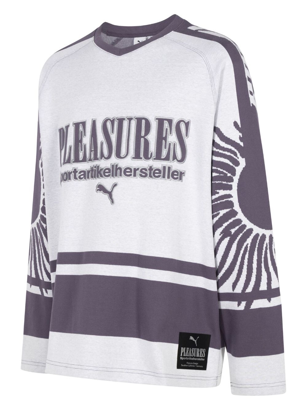 x Pleasures logo-print hockey sweatshirt - 3