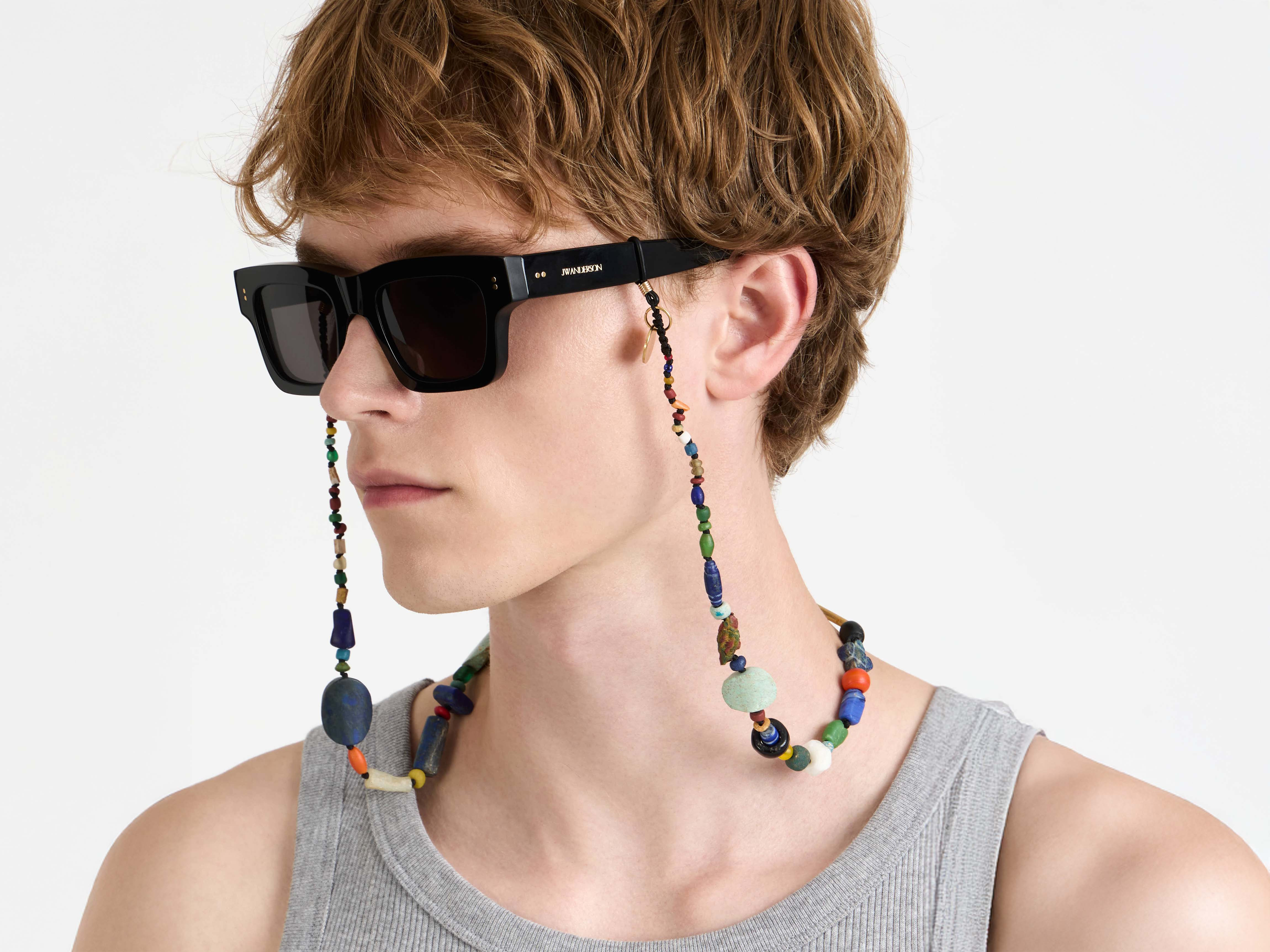 ANCIENT-STONE BEADED SUNGLASSES CHAIN STRAP IN MULTI-COLOUR - 3