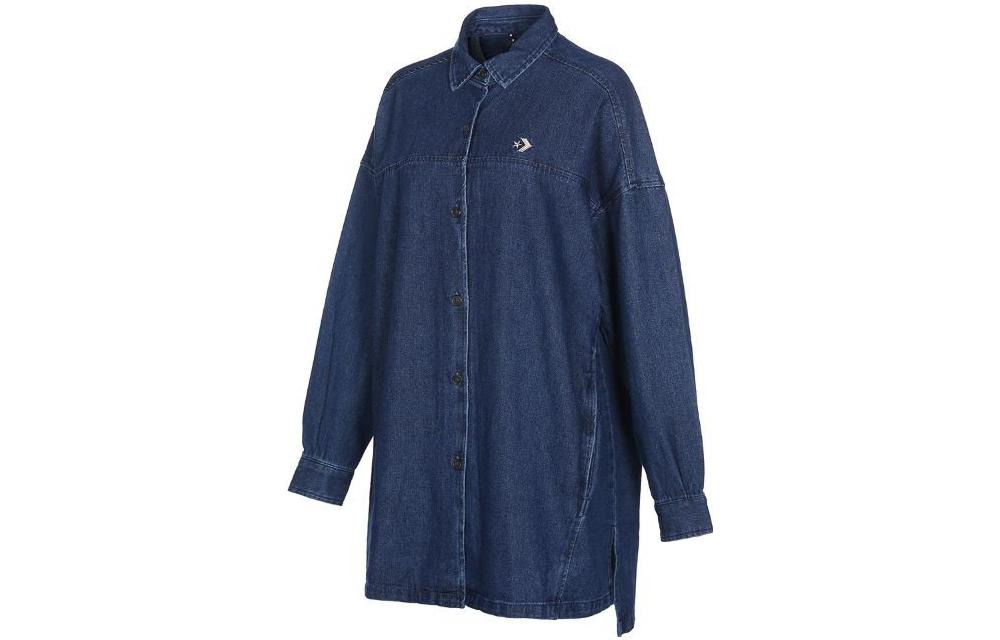 (WMNS) Converse Utility Woven Shirt 'Blue' 10024864-A01 - 3