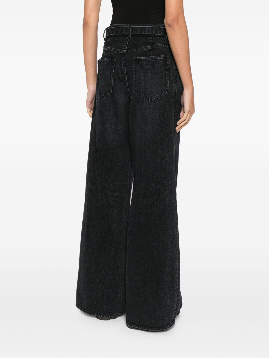 Wide Denim Pants - 4