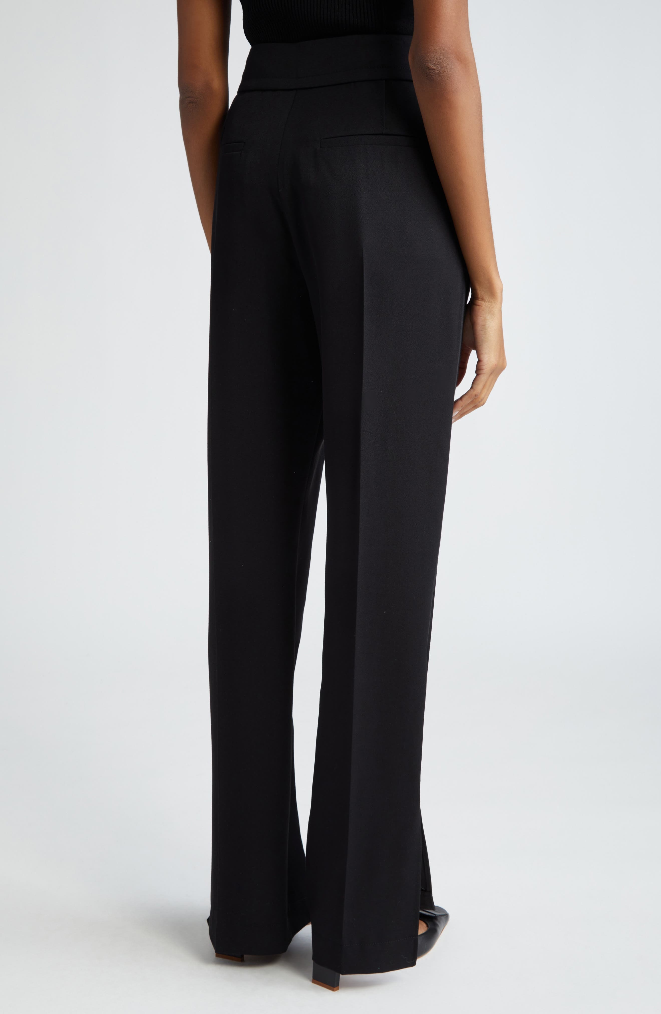 Le Pantalon Tibau Split Hem Wool Pants - 3