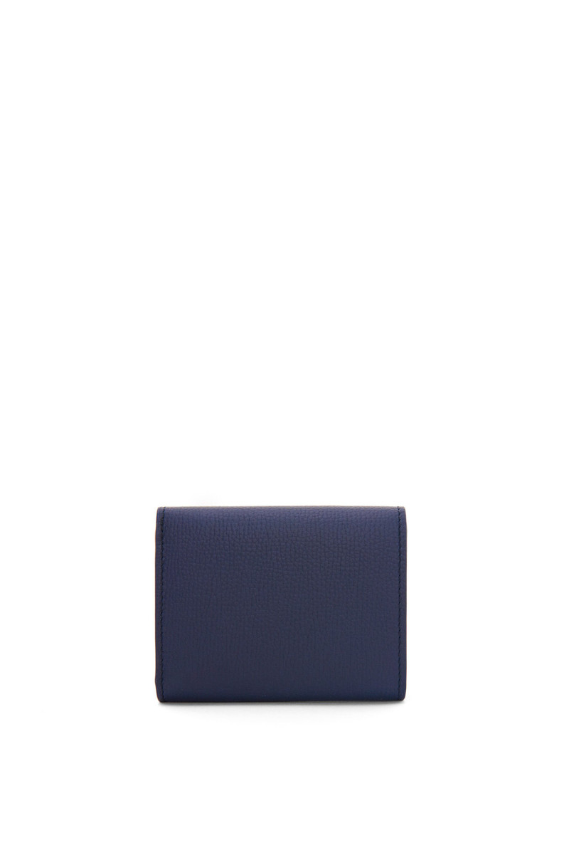 Anagram trifold wallet in pebble grain calfskin 5