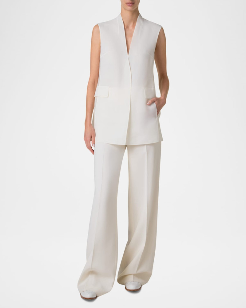 AKRIS Artina Long Silk Organza Vest outlook