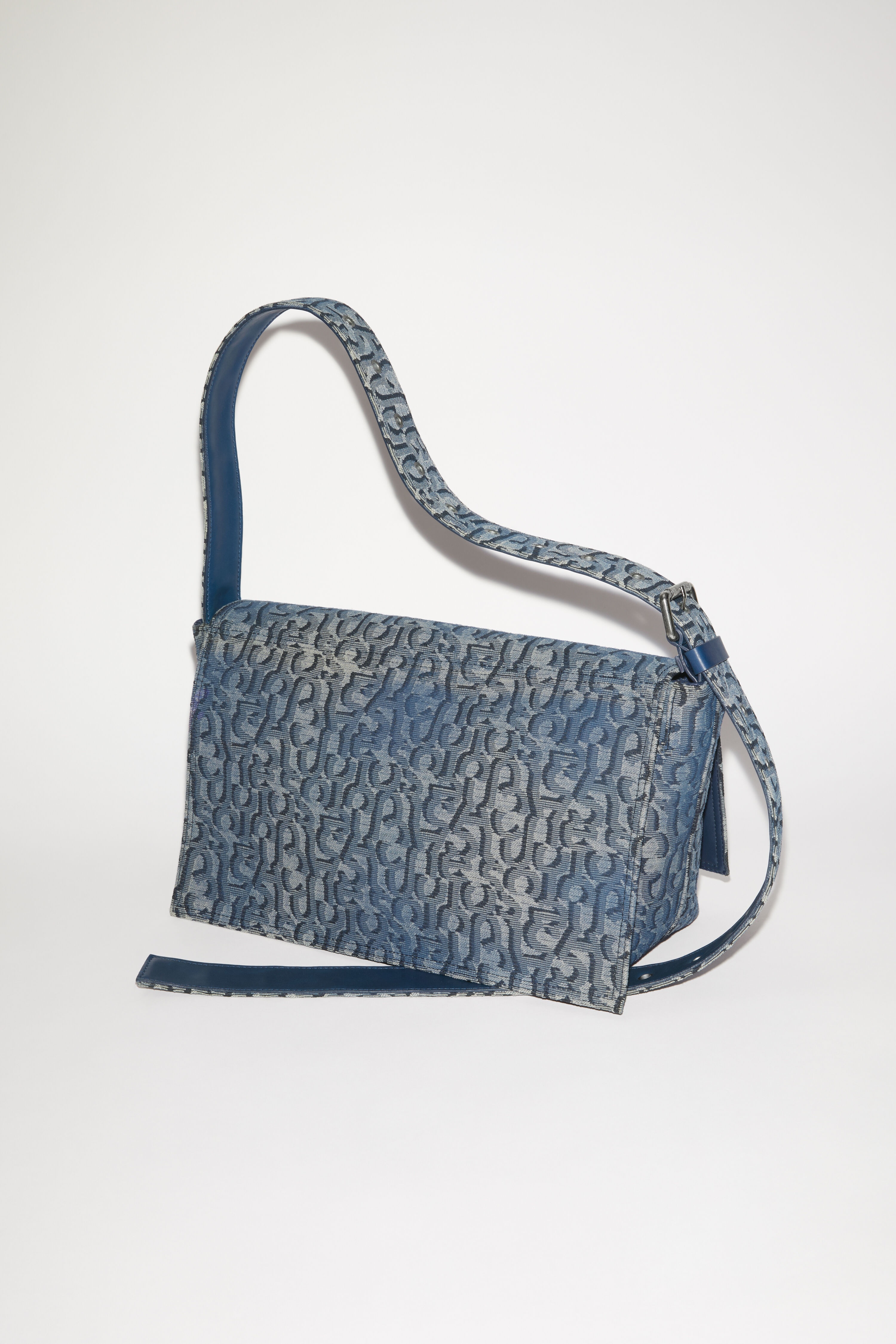 Monogram shoulder bag - Denim blue - 4