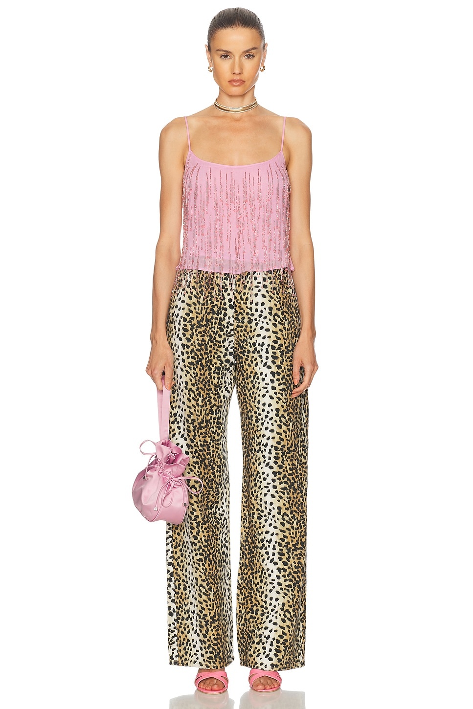 Printed Wide Leg Pant - 5