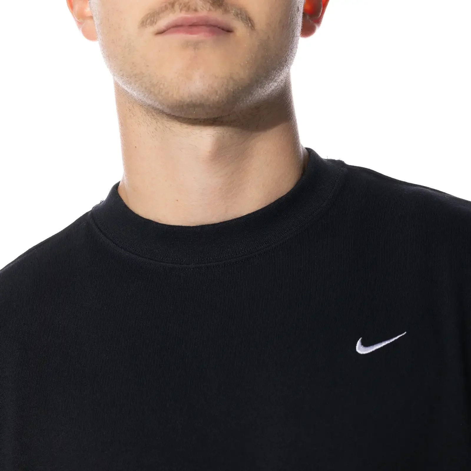 Solo Swoosh Fleece Crew "Black" - 2