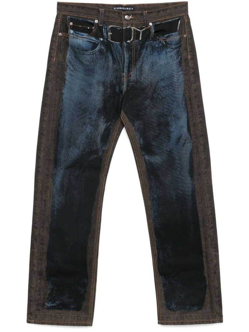 trompe l'oeil-print jeans 1