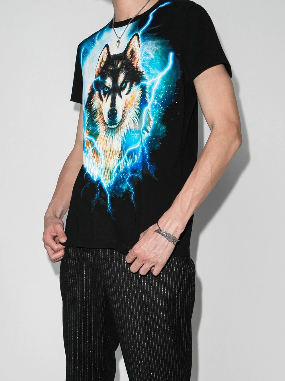 wolf print T-shirt - 2