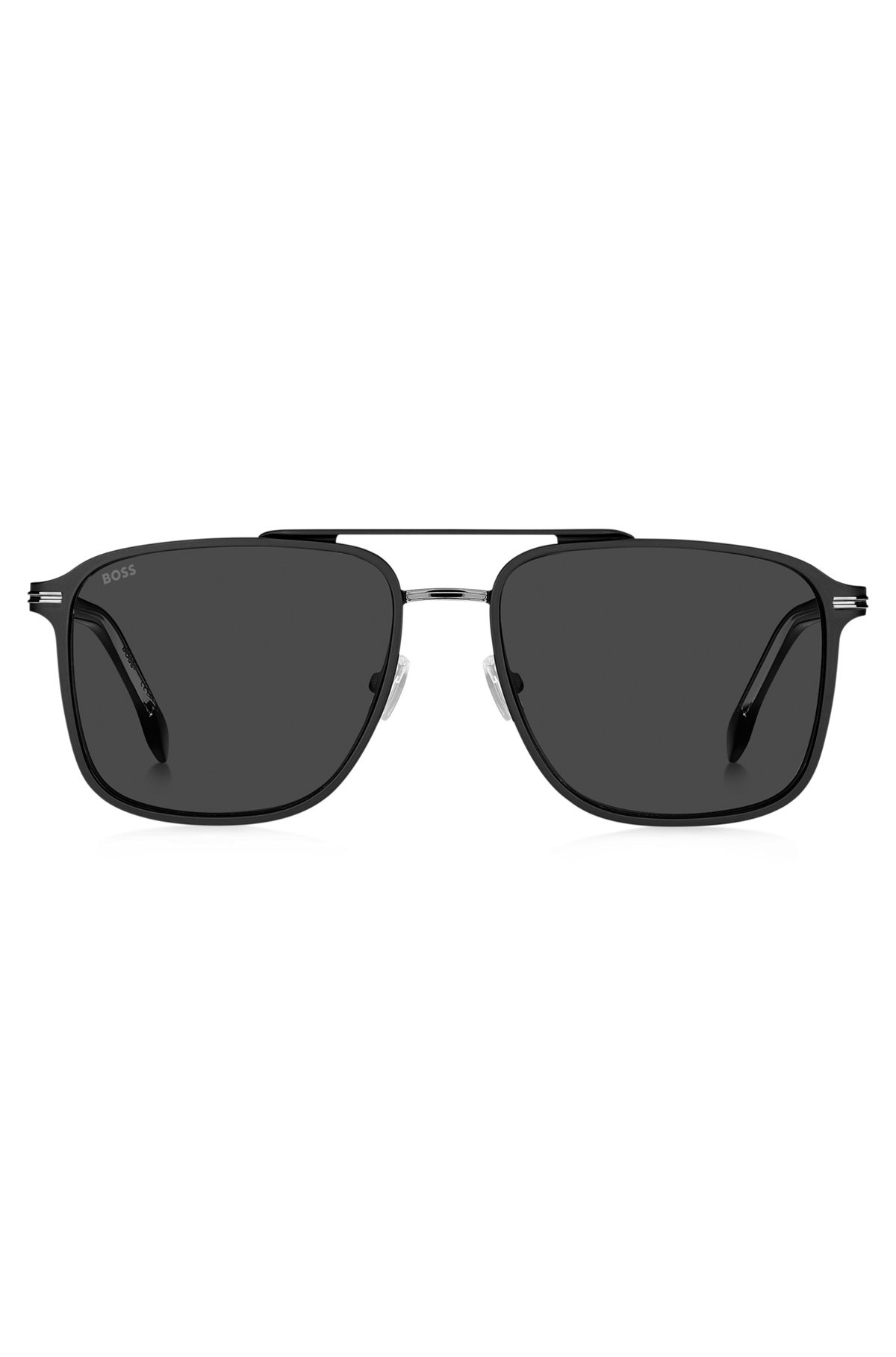 BLACK-STEEL SUNGLASSES WITH ACETATE TEMPLES - 3