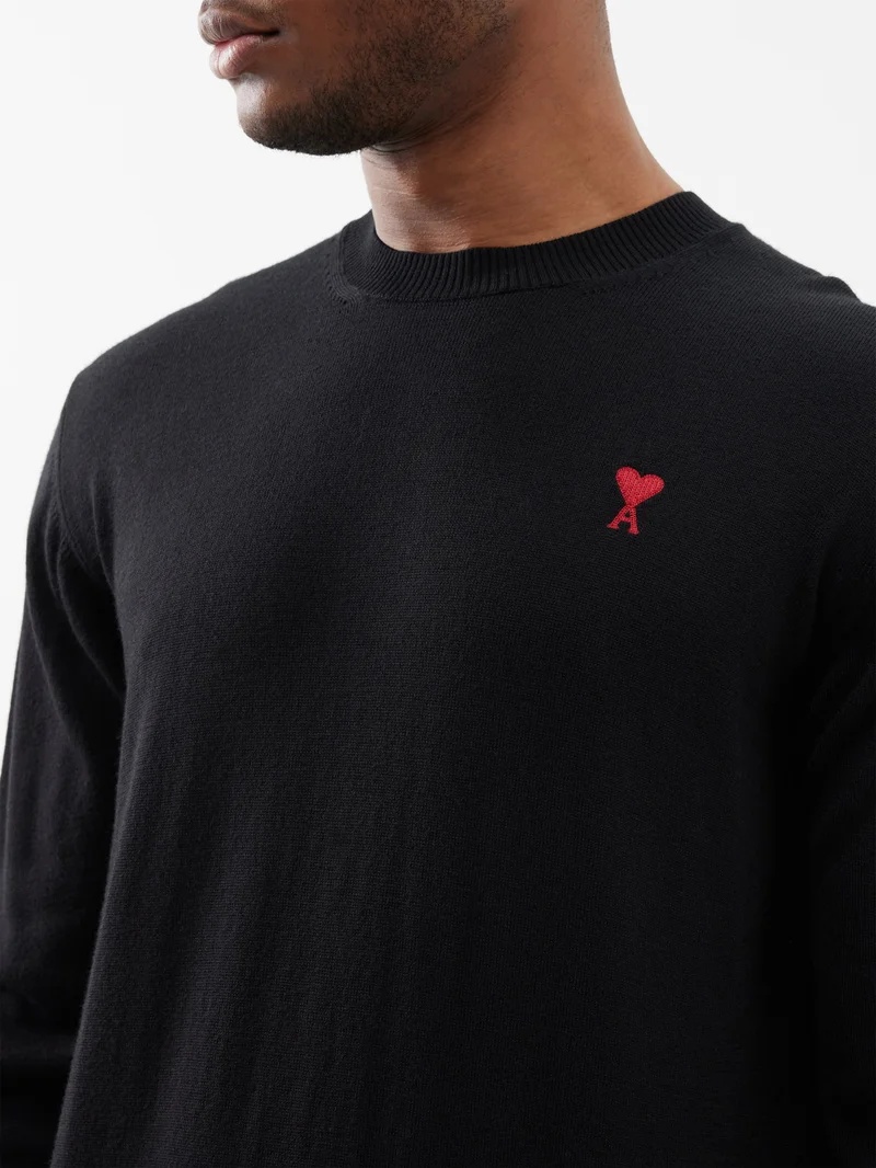Ami de Cœur-logo wool sweater - 3