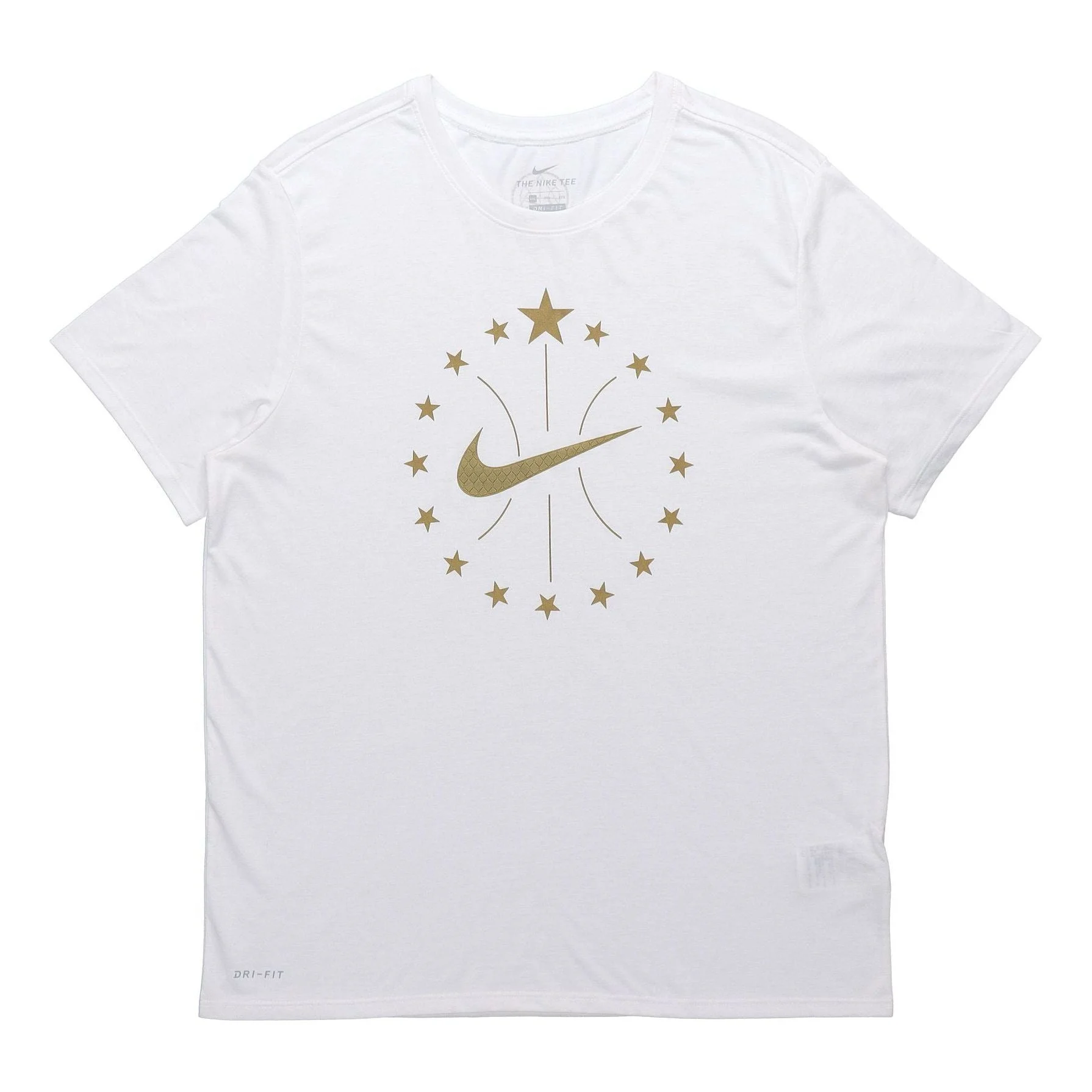 Nike Bronzing Logo Sports Quick Dry Basketball Short Sleeve White 913343-100 - 1