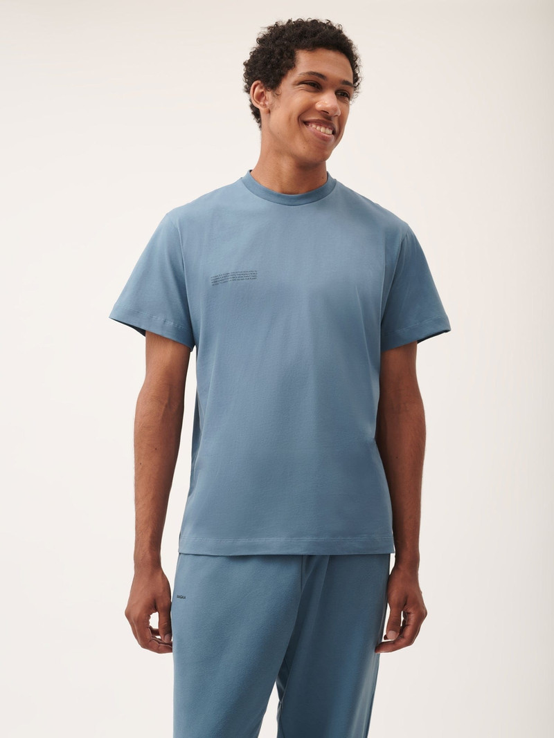 PANGAIA Mens 365 Midweight T-shirt - Indigo Blue outlook