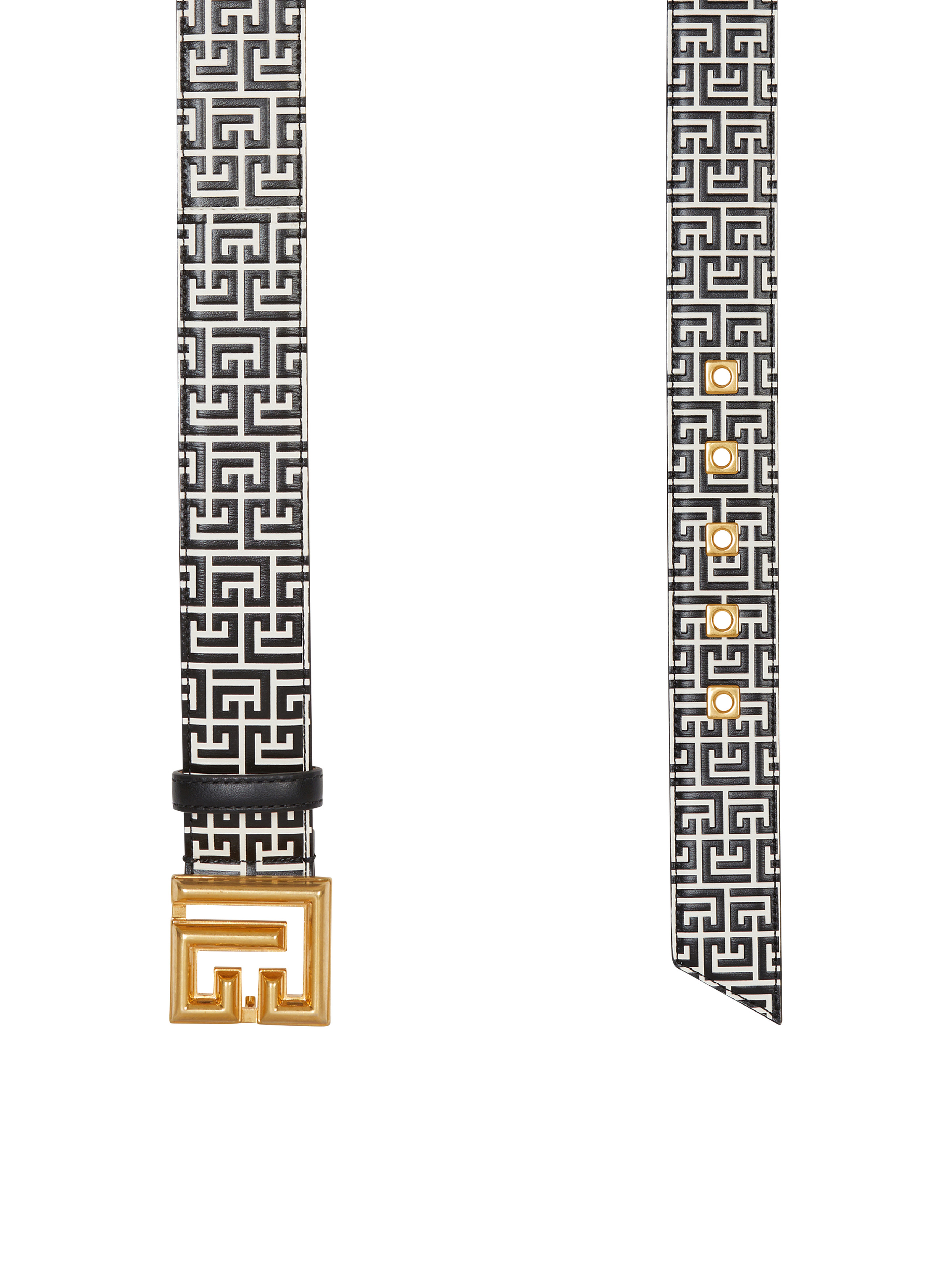 PB belt in monogrammed embossed calfskin - 4