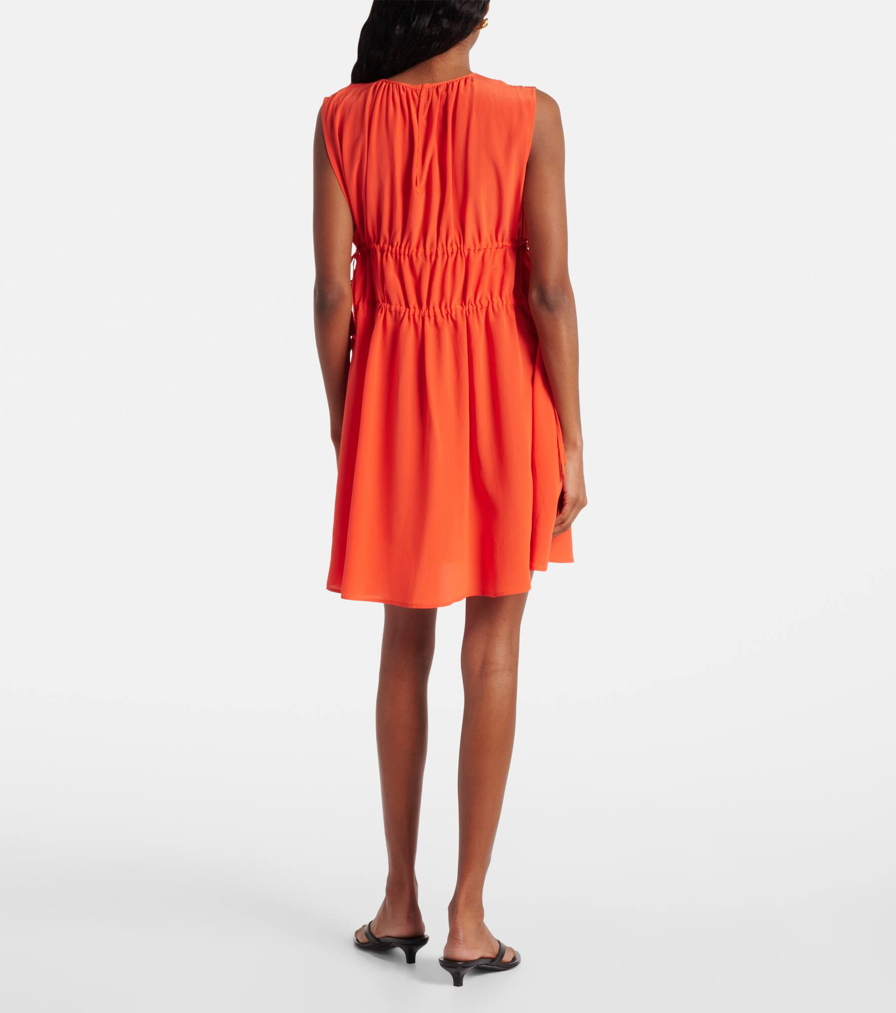 Como ruched silk crêpe minidress - 3