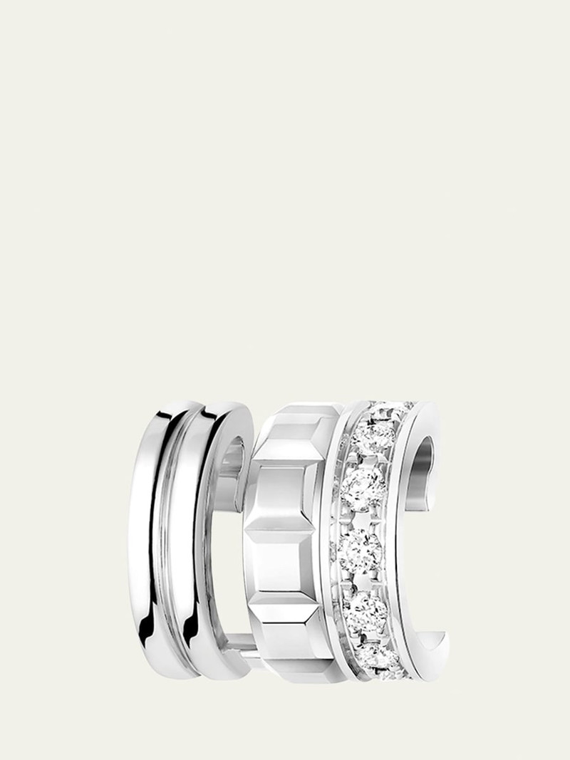 White Gold Quatre Radiant Diamond Ear Clip, Single 1