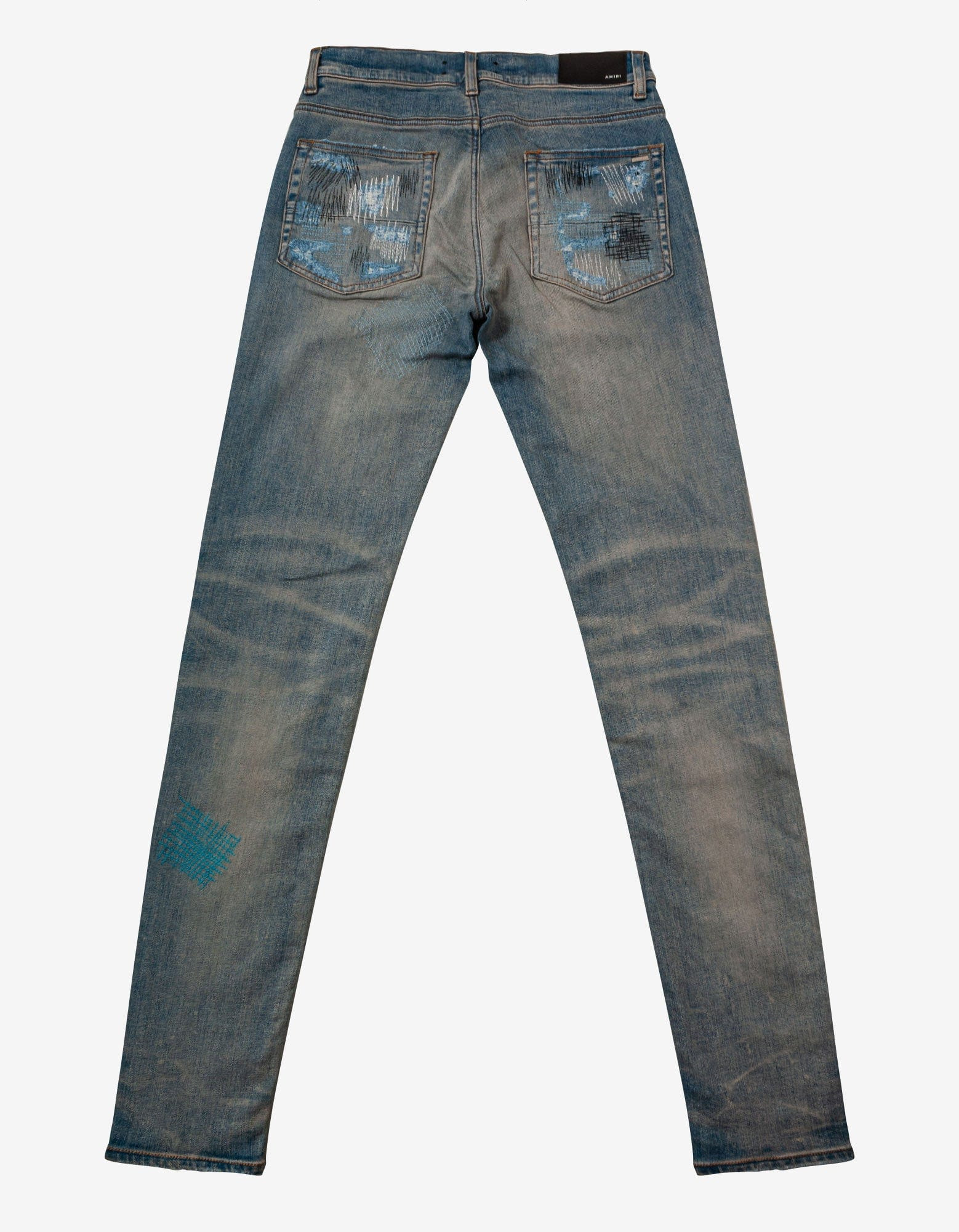 Amiri Jeans All Over Repair Clay Indigo - 2