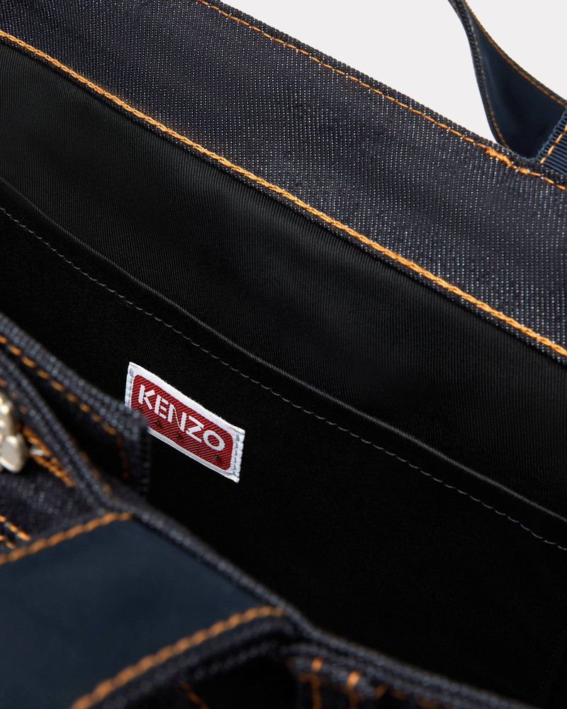'KENZO Five pockets' tote bag in denim-like twill 4