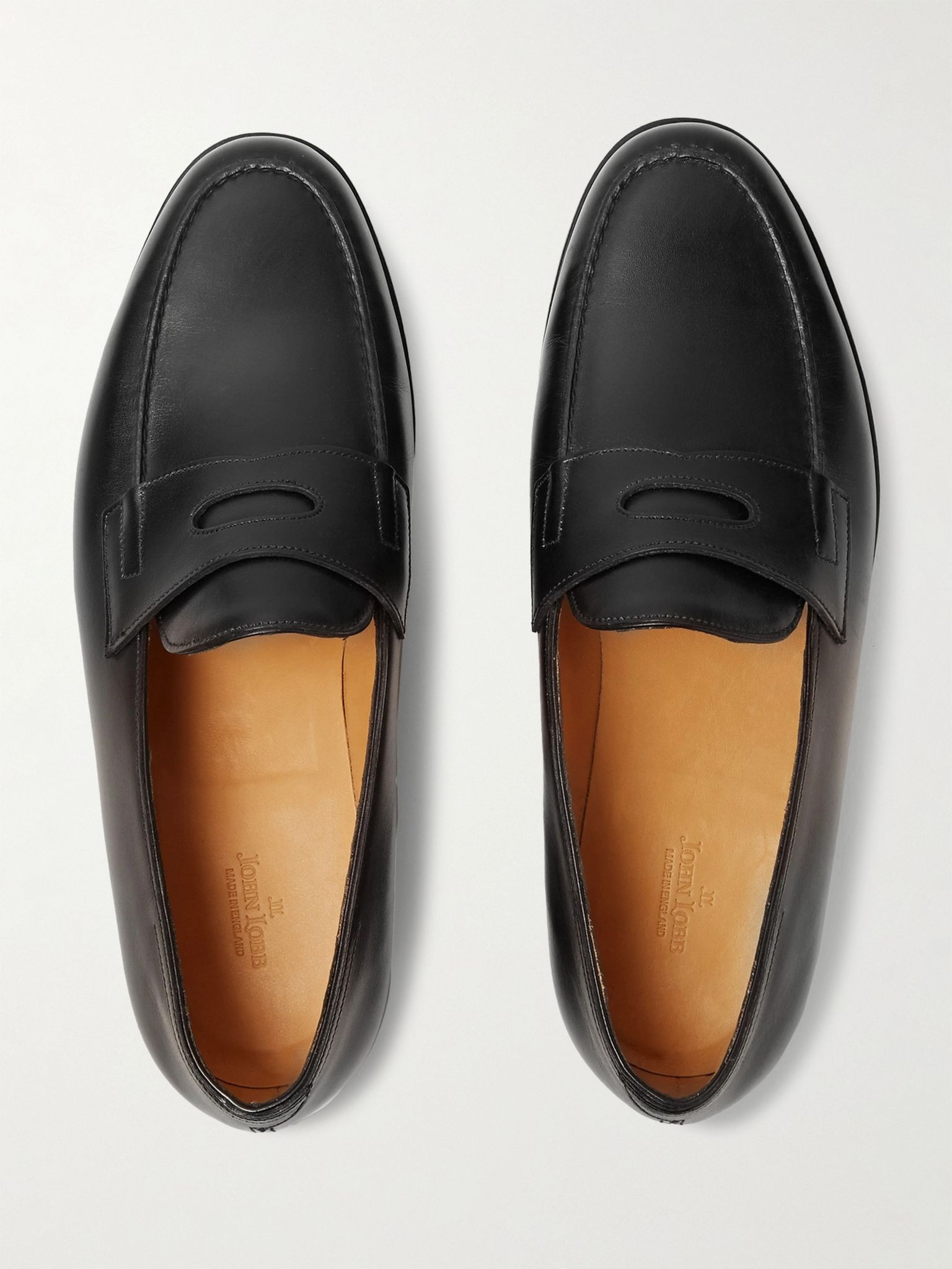 Lopez Leather Penny Loafers Black - 7