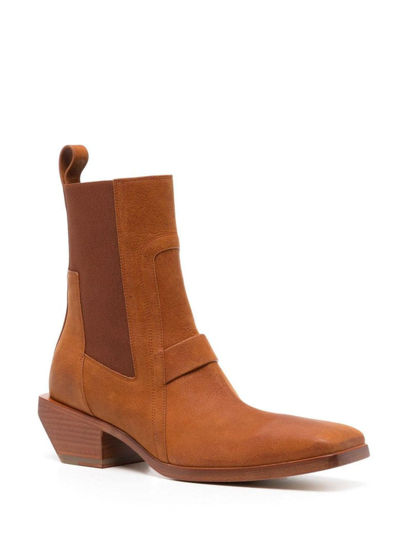 Rick Owens leather ankle boots outlook