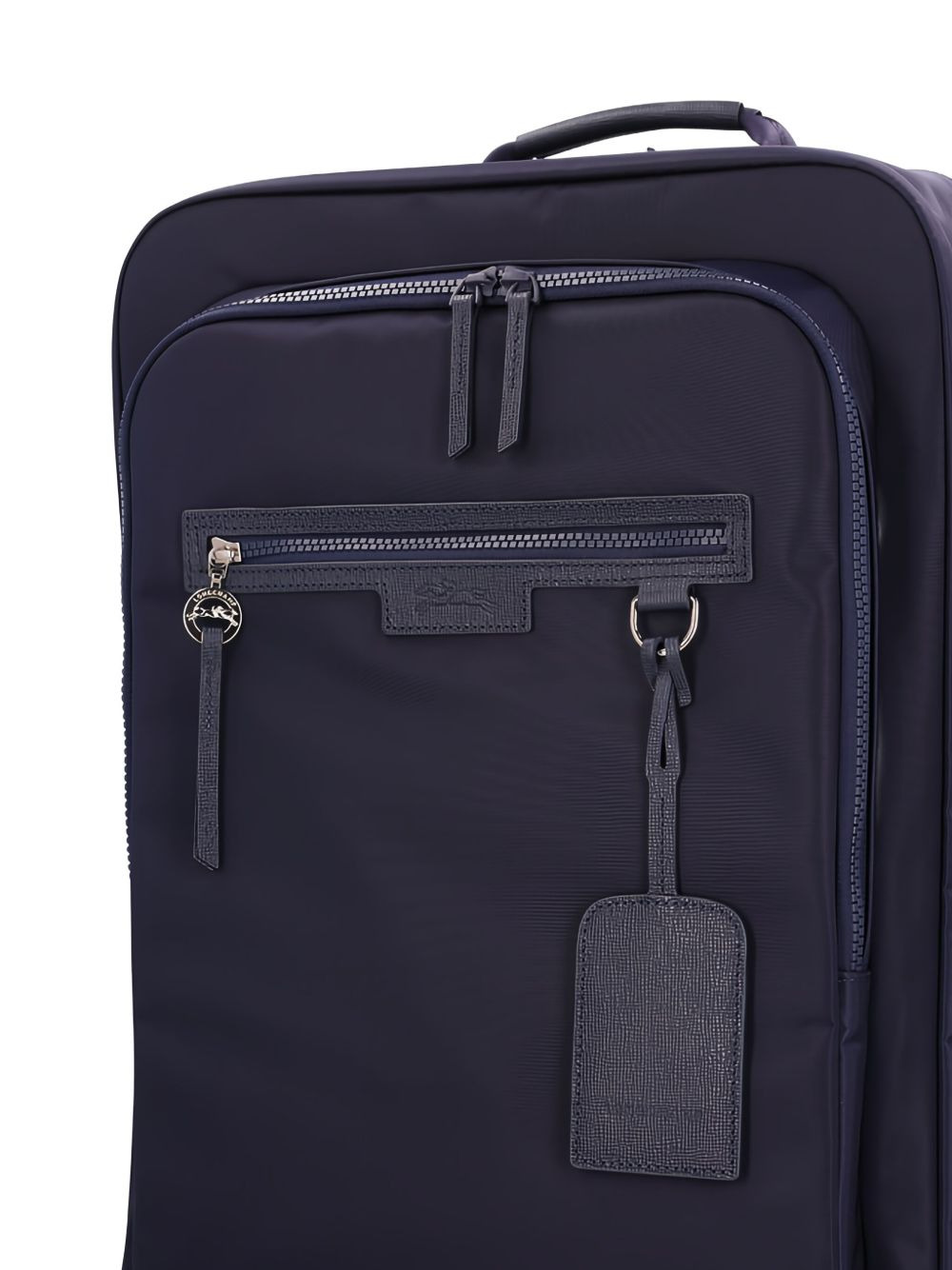 wheeled leather-trimmed trolley - 3
