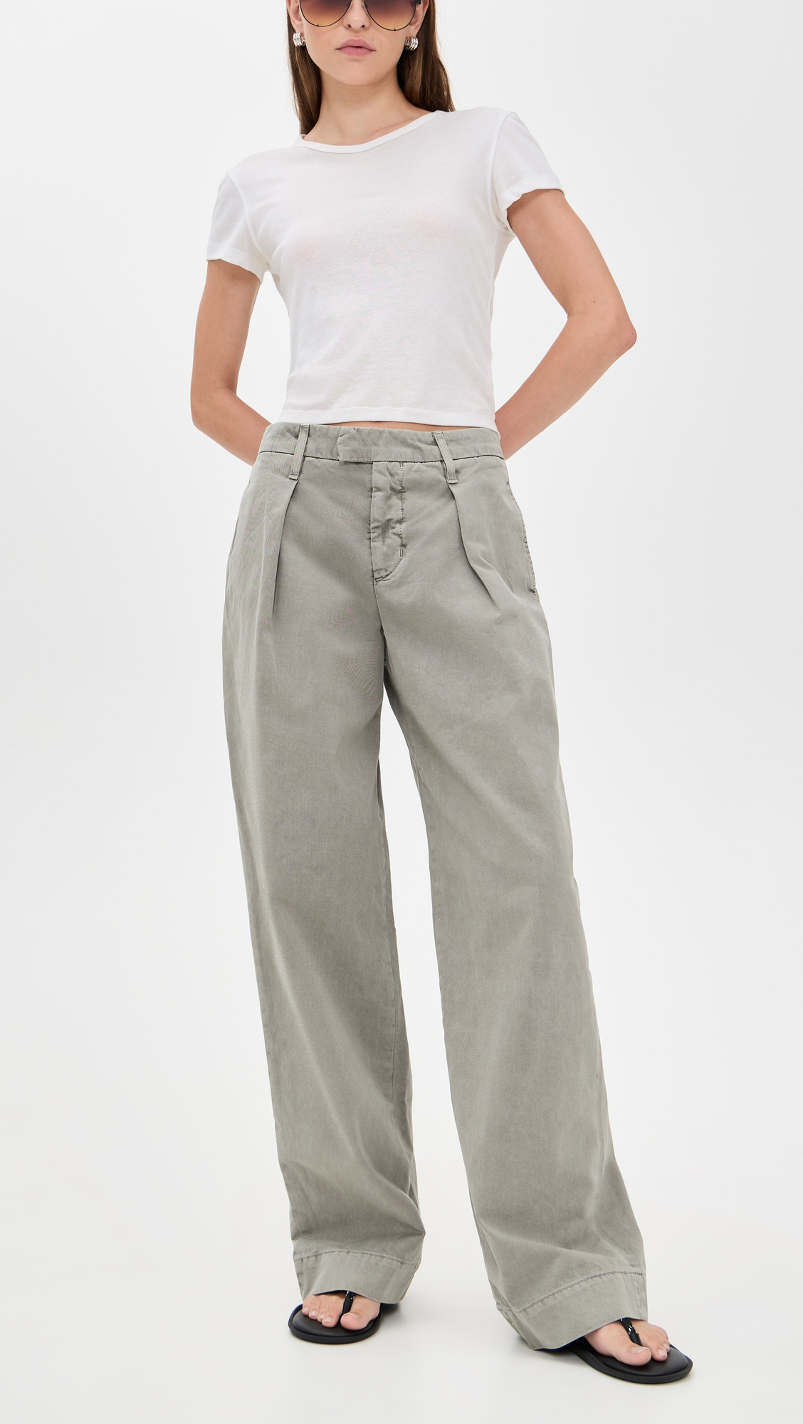 Wide Pleat Chino Pants - 4