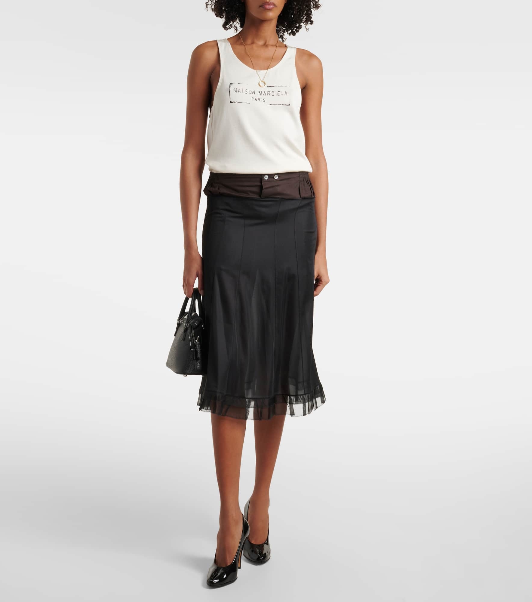 Semi-sheer midi skirt - 2